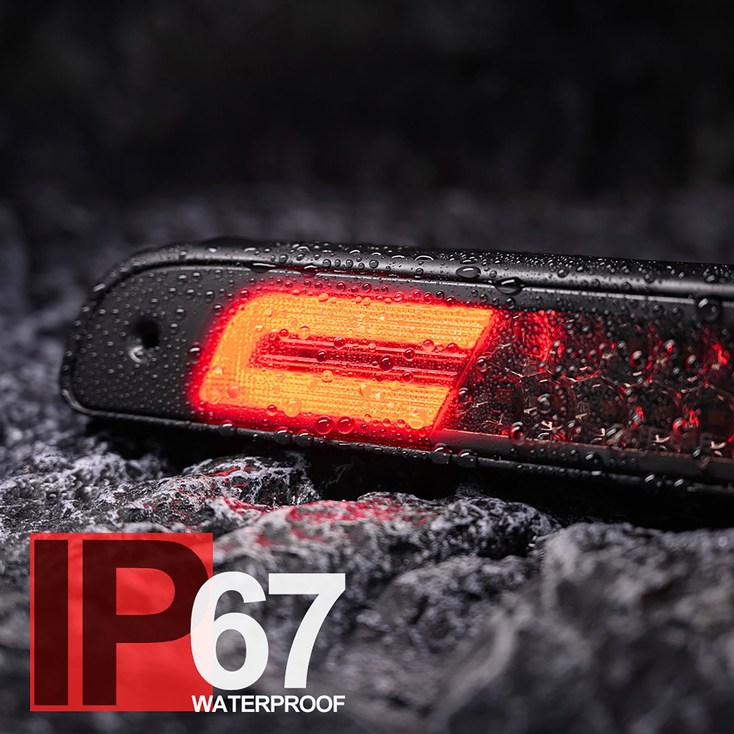 Smoked Lens Double C-Shaped LED Third Brake Light For 1994-1996 Ford F-Series, etc. - NS Auto Lighting