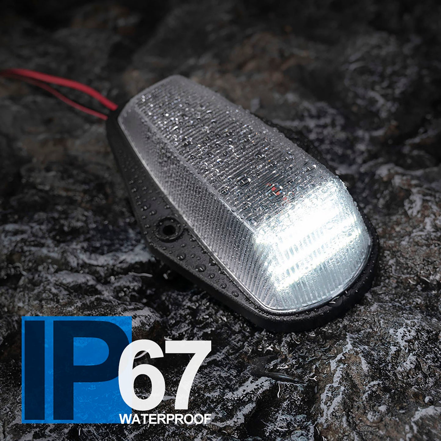 Clear Lens White LED Cab Roof Lights For 1984-1996 Ford F-Series - NS Auto Lighting