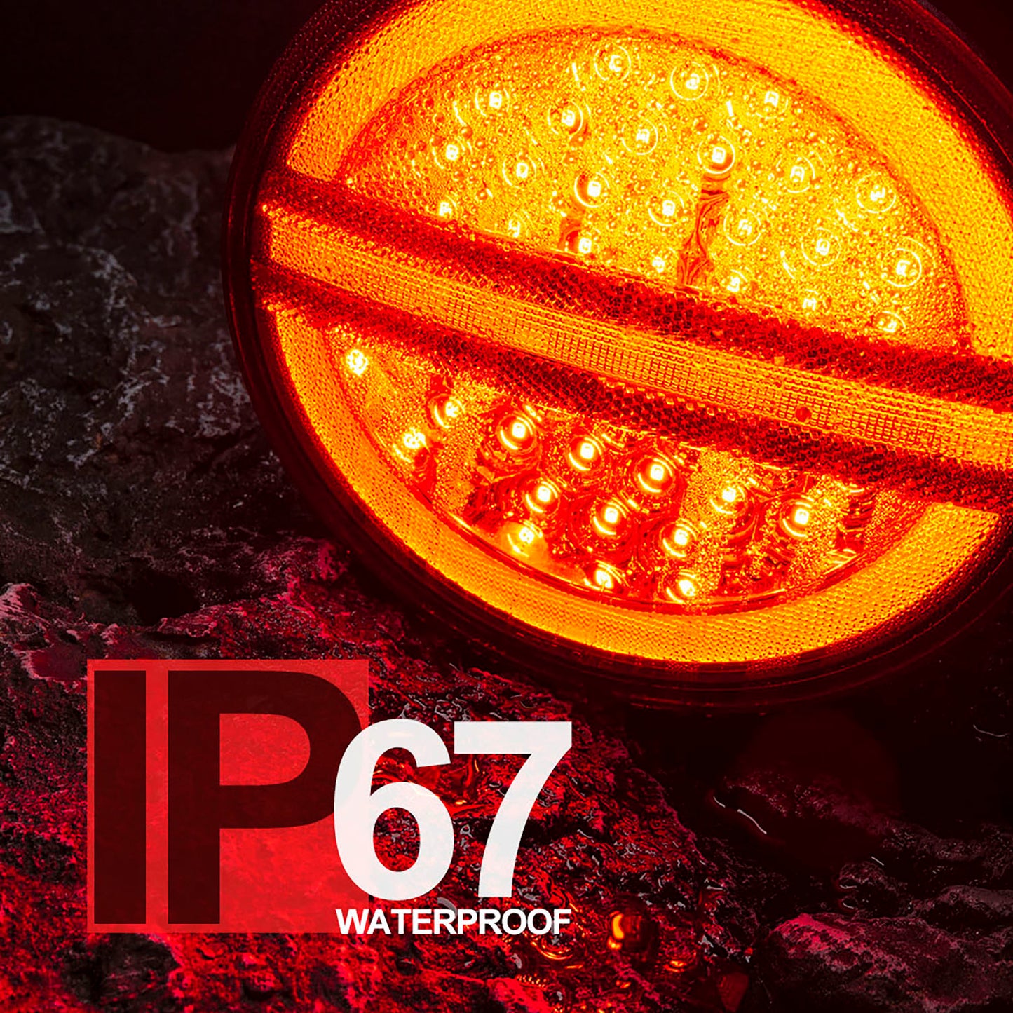 Red Lens LED Halo Tail Light Assembly For 2005-2013 Chevrolet Corvette C6 - NS Auto Lighting