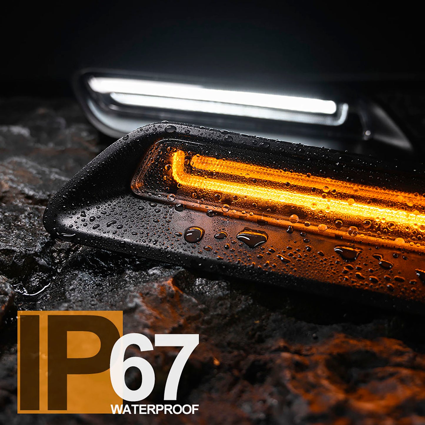 Clear Lens Dynamic Switchback LED Hood Scoop Bezel Daytime Running Lights For 2010-2022 Ram 1500 - NS Auto Lighting