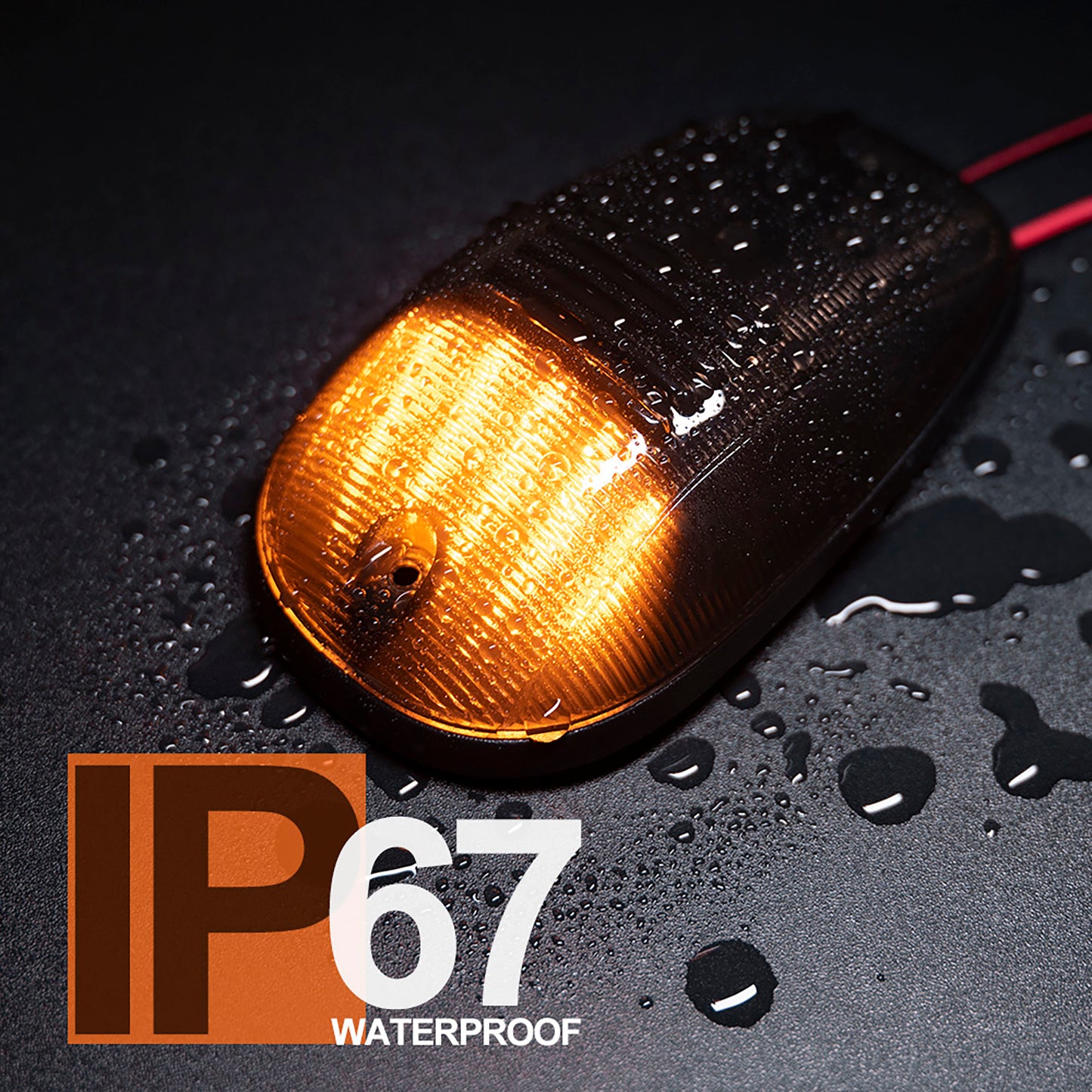 Smoked Lens Amber LED Cab Roof Lights For 2003-2018 Dodge Ram, etc. - NS Auto Lighting