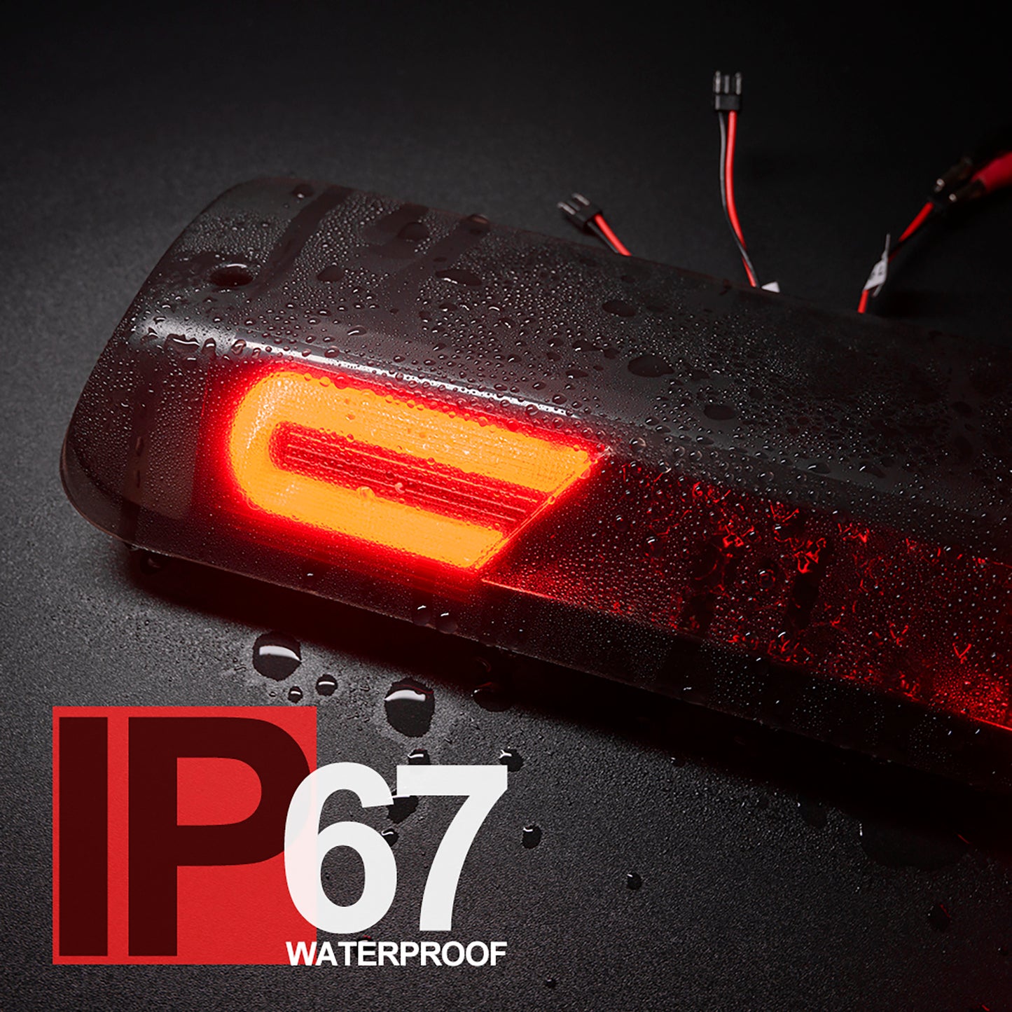 Smoked Lens Double C-Shaped LED Third Brake Light For 2004-2008 Ford F150, etc. - NS Auto Lighting