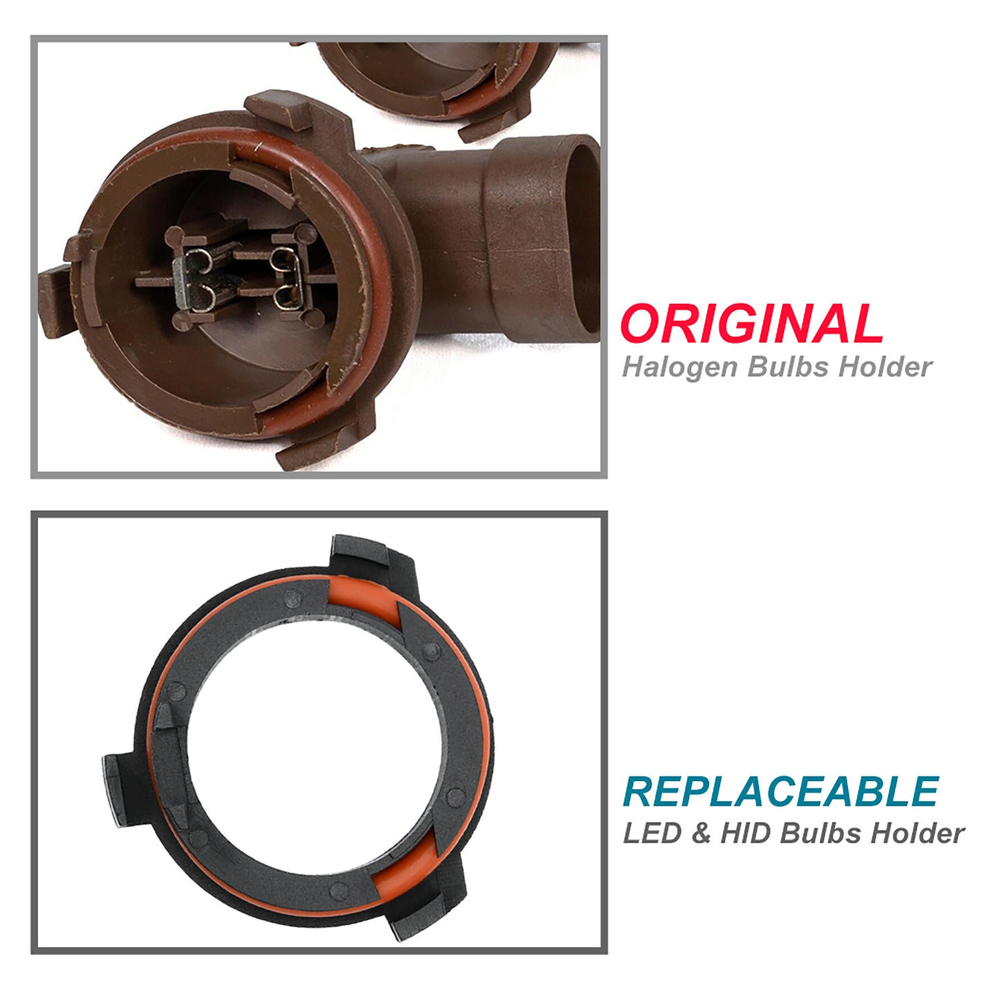 H7 LED HID Headlight Bulb Retainers For Opel Astra G, etc. - NS Auto Lighting