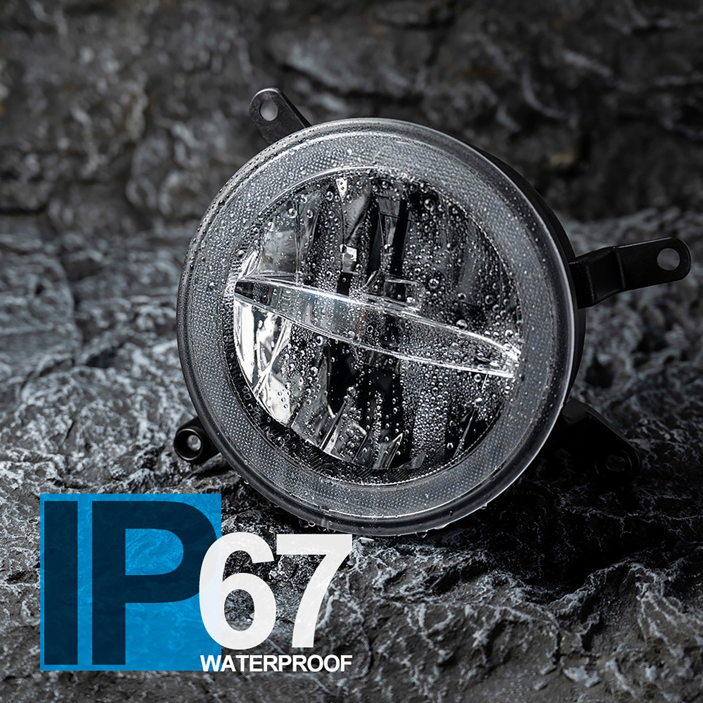 Clear Lens LED Halo Fog Light Assembly For 2005-2009 Ford Mustang GT - NS Auto Lighting