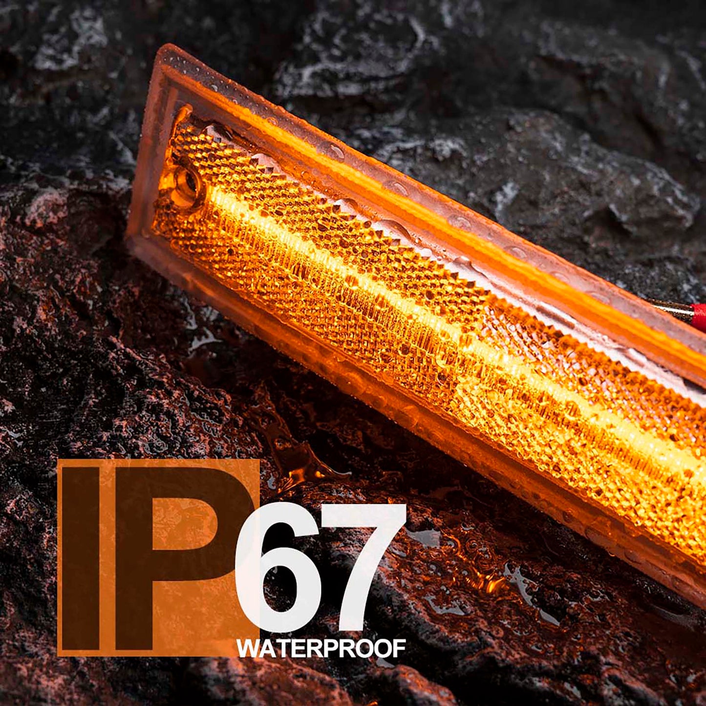 Clear Lens Amber LED Front Side Marker Lights For 1981-1991 Chevrolet GMC C/K R/V Series Pickup, etc. - NS Auto Lighting