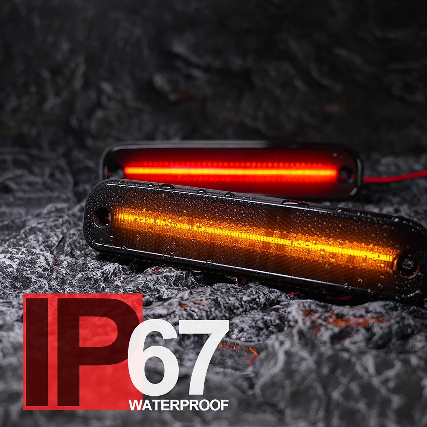 Smoked Lens LED Front & Rear Side Marker Lights For 1973-1980 Chevrolet GMC C/K Series Trucks, etc. - NS Auto Lighting