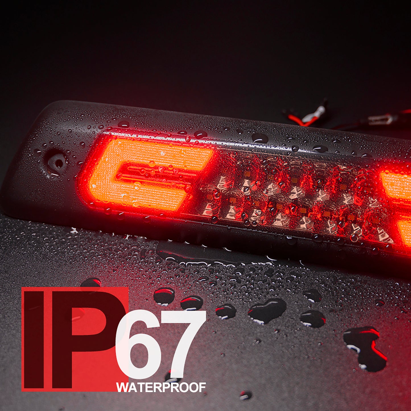 Smoked Lens Double C-Shaped LED Third Brake Light For 2009-2014 Ford F-150 - NS Auto Lighting