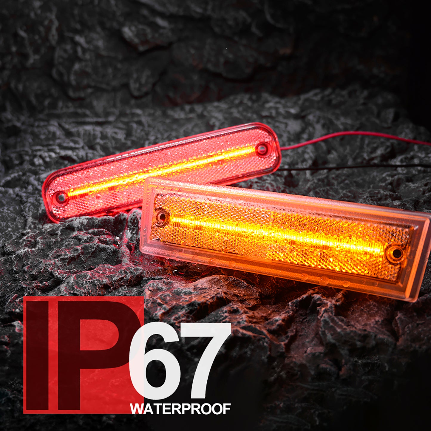 Clear Lens LED Front & Rear Side Marker Lights For 1981-1991 Chevrolet GMC C/K R/V Series Trucks - NS Auto Lighting