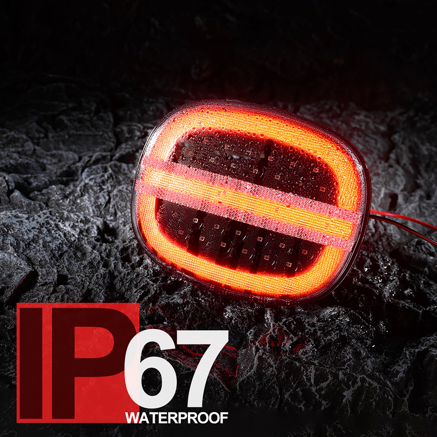 Clear Lens LED Halo Tail Light Assembly For 1991-1996 Chevrolet Corvette C4 - NS Auto Lighting