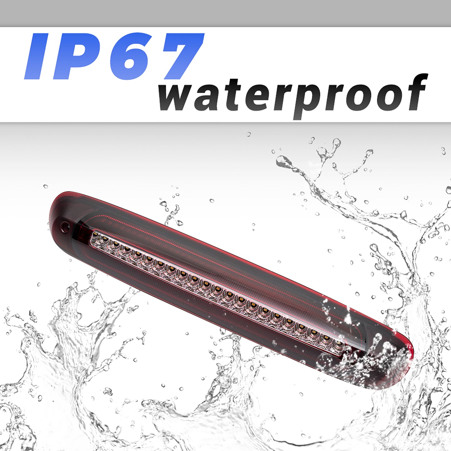 Red Lens F1 Style Strobe LED Third Brake Light For 2007-2014 Chevrolet Silverado, GMC Sierra - NS Auto Lighting