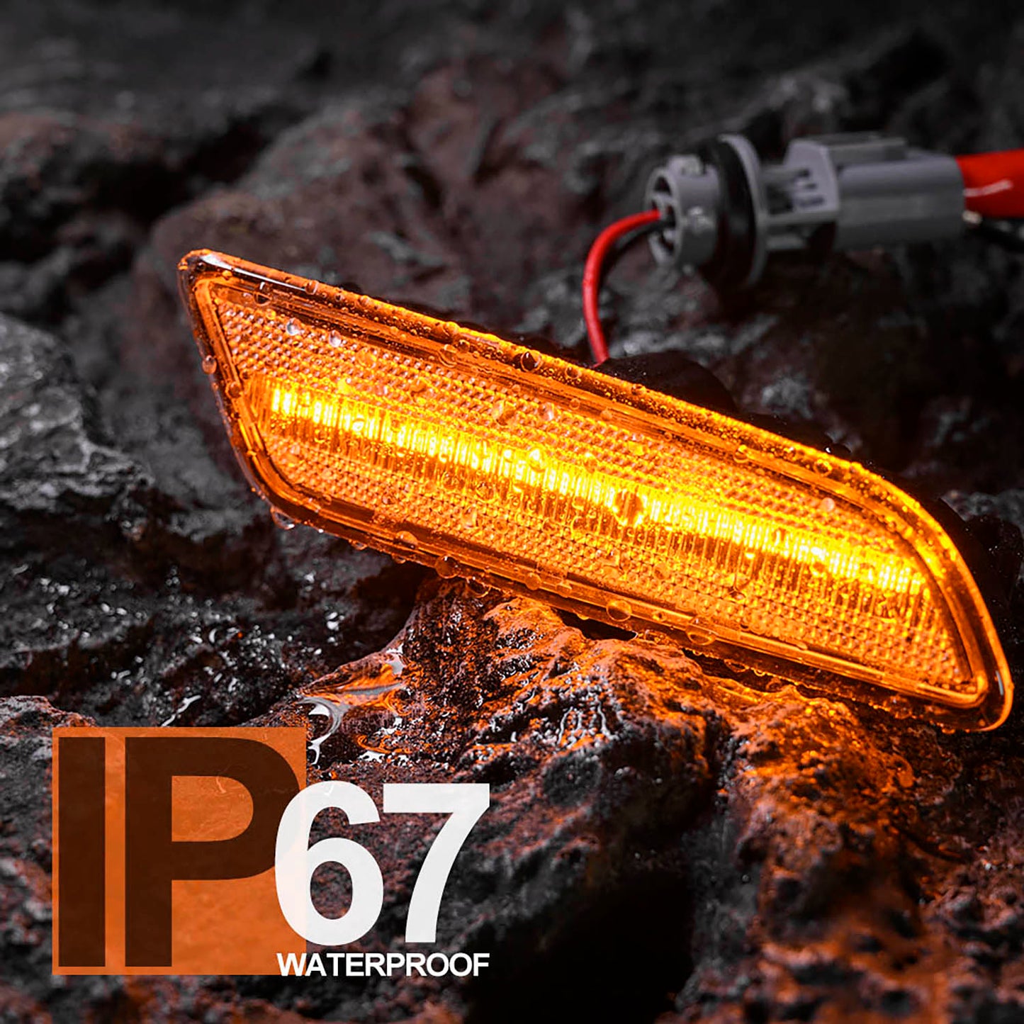 Clear Lens LED Front Bumper Side Marker Lights For 2020+ Hyundai Sonata - NS Auto Lighting