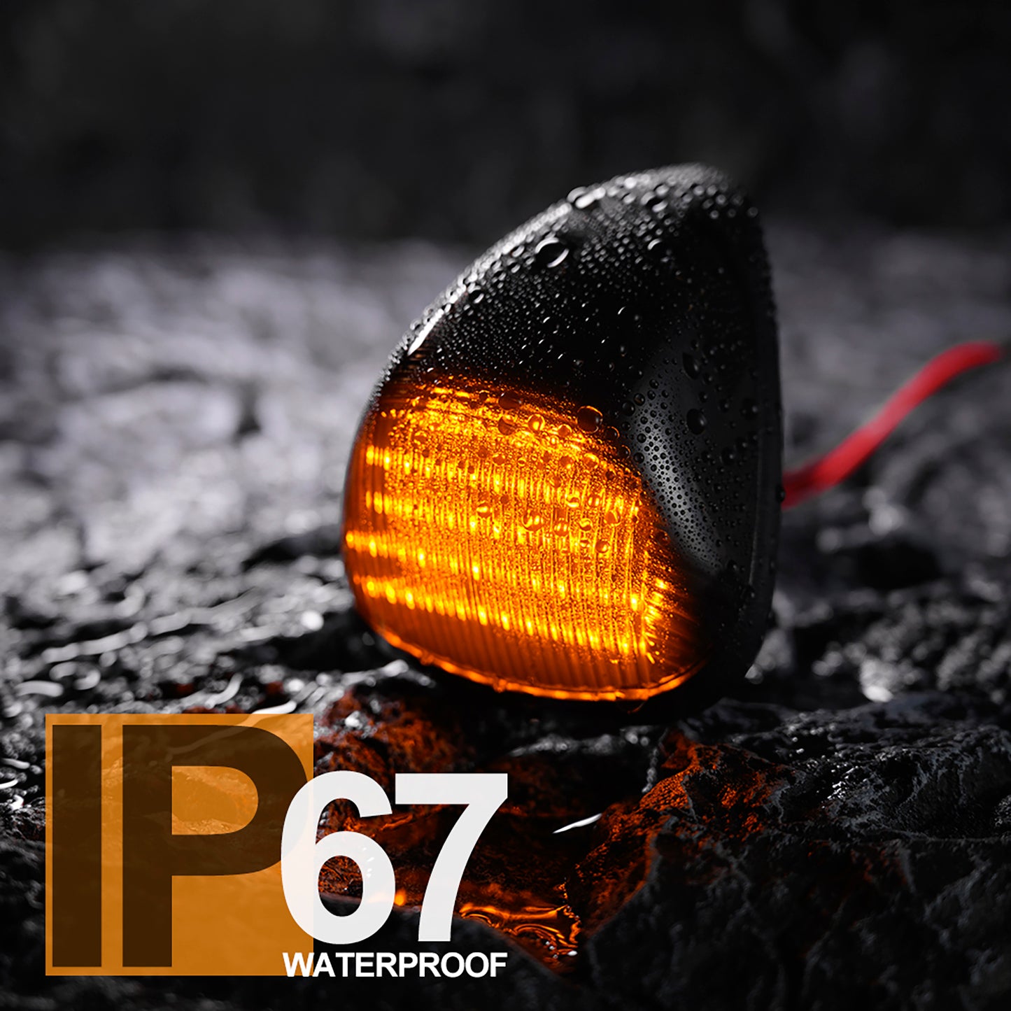 Smoked Lens Amber LED Cab Roof Lights For 1999-2016 Ford Super Duty, etc. - NS Auto Lighting