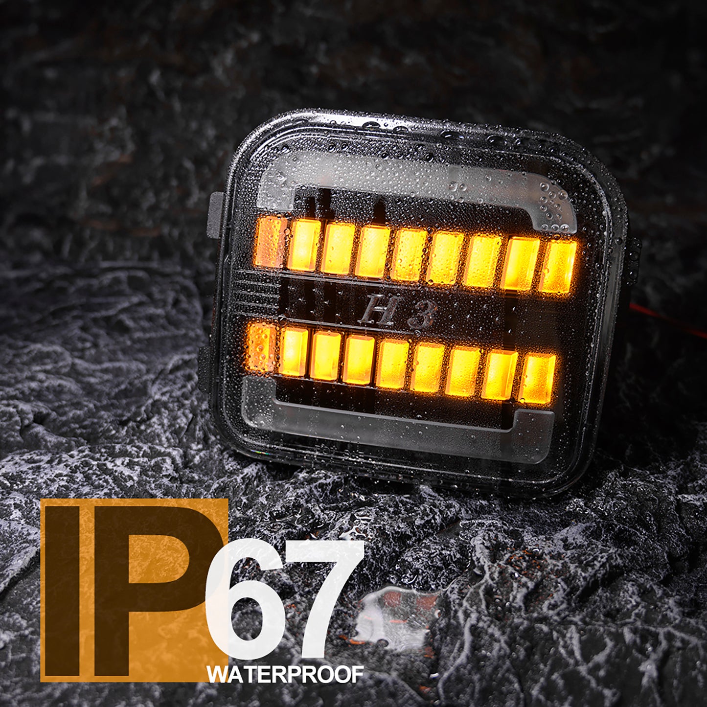 Clear Lens Switchback Dynamic LED Front Turn Signal Lights For 2006-2010 Hummer H3, etc. - NS Auto Lighting