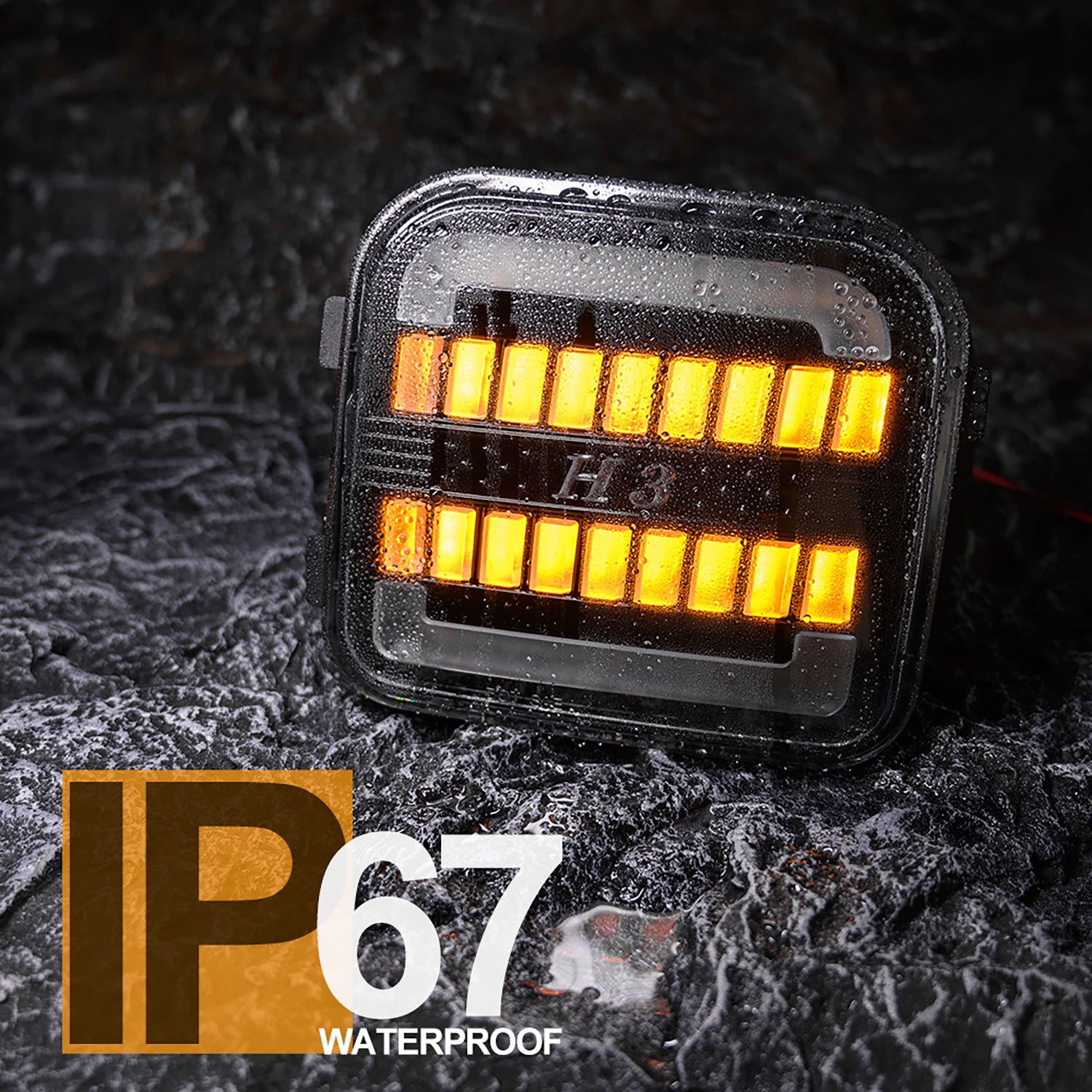 Clear Lens Switchback Dynamic LED Front Turn Signal Lights For 2006-2010 Hummer H3, etc. - NS Auto Lighting