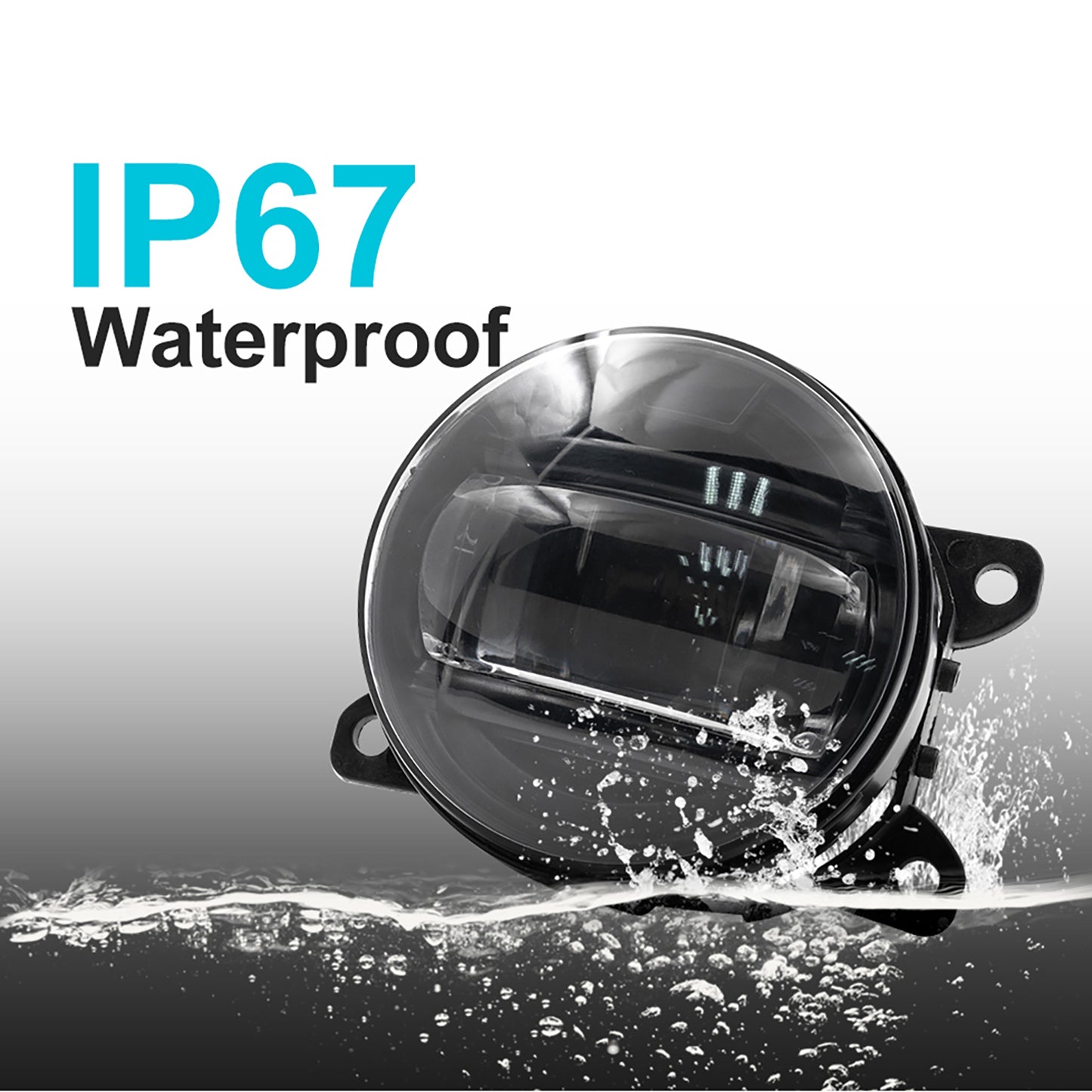 Smoked Lens White LED Front Bumper Fog Light Assembly For Jeep, Fiat, etc. - NS Auto Lighting