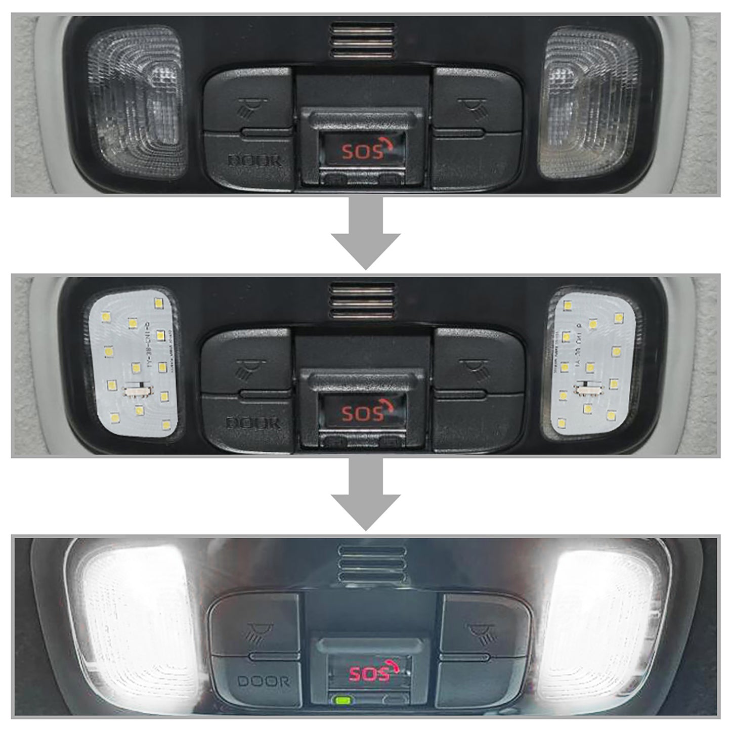 White LED Interior Light Kit Circuit Boards For 2020-up Toyota GR Yaris, etc. - NS Auto Lighting
