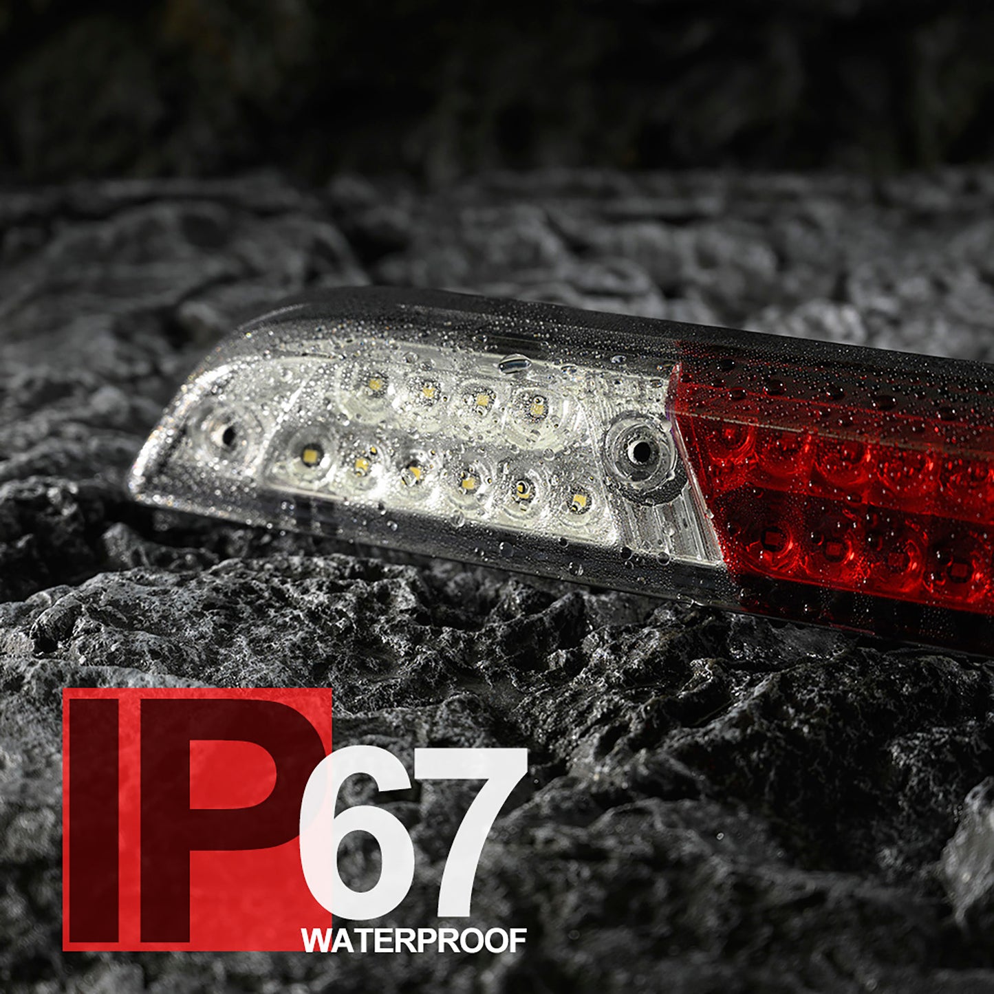 Clear Lens F1 Style Strobe LED Third Brake Light For 2015-2020 Ford F150, etc. - NS Auto Lighting