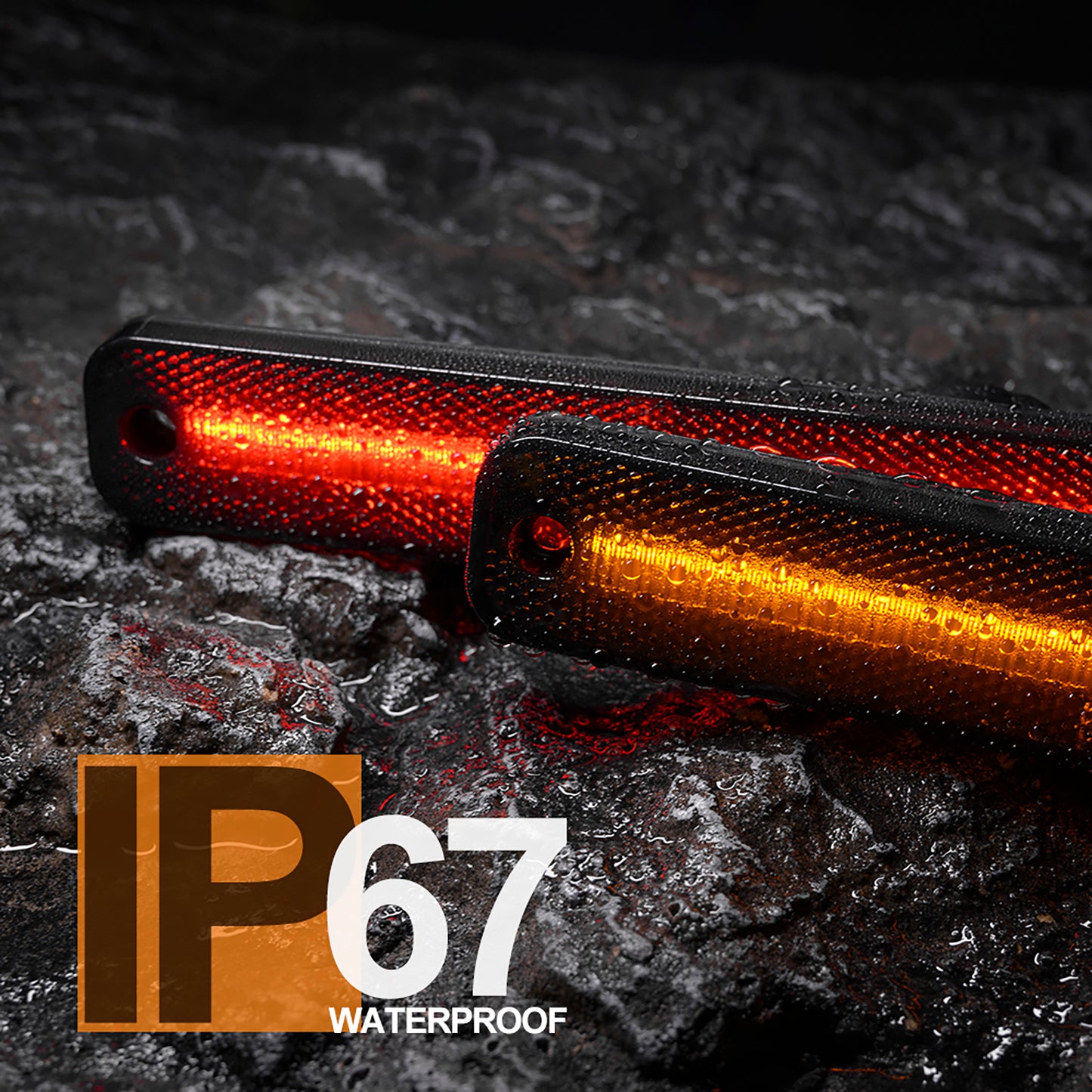 Smoked Lens LED Front&Rear Side Marker Lights For 1973-1979 Ford F-Series, etc. - NS Auto Lighting