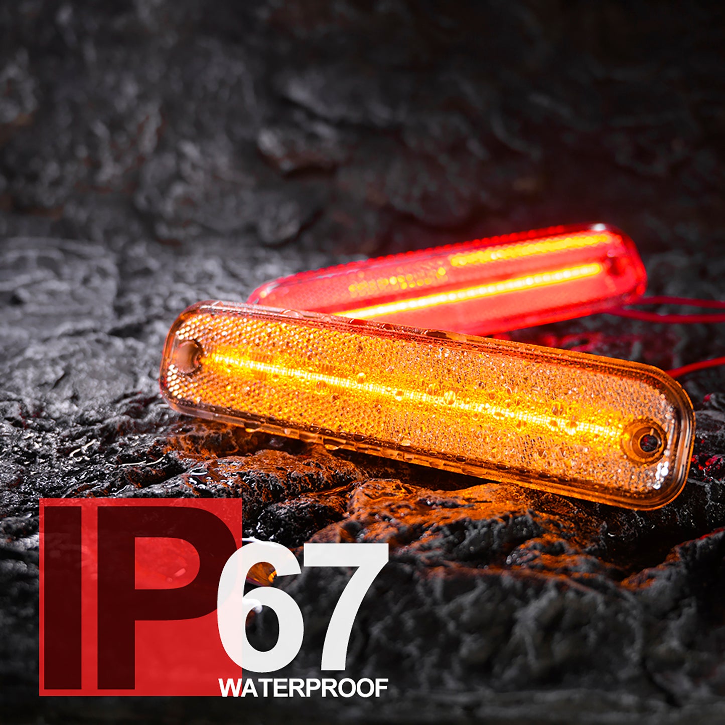 Clear Lens LED Front & Rear Side Marker Lights For 1973-1980 Chevrolet GMC C/K Series Trucks - NS Auto Lighting