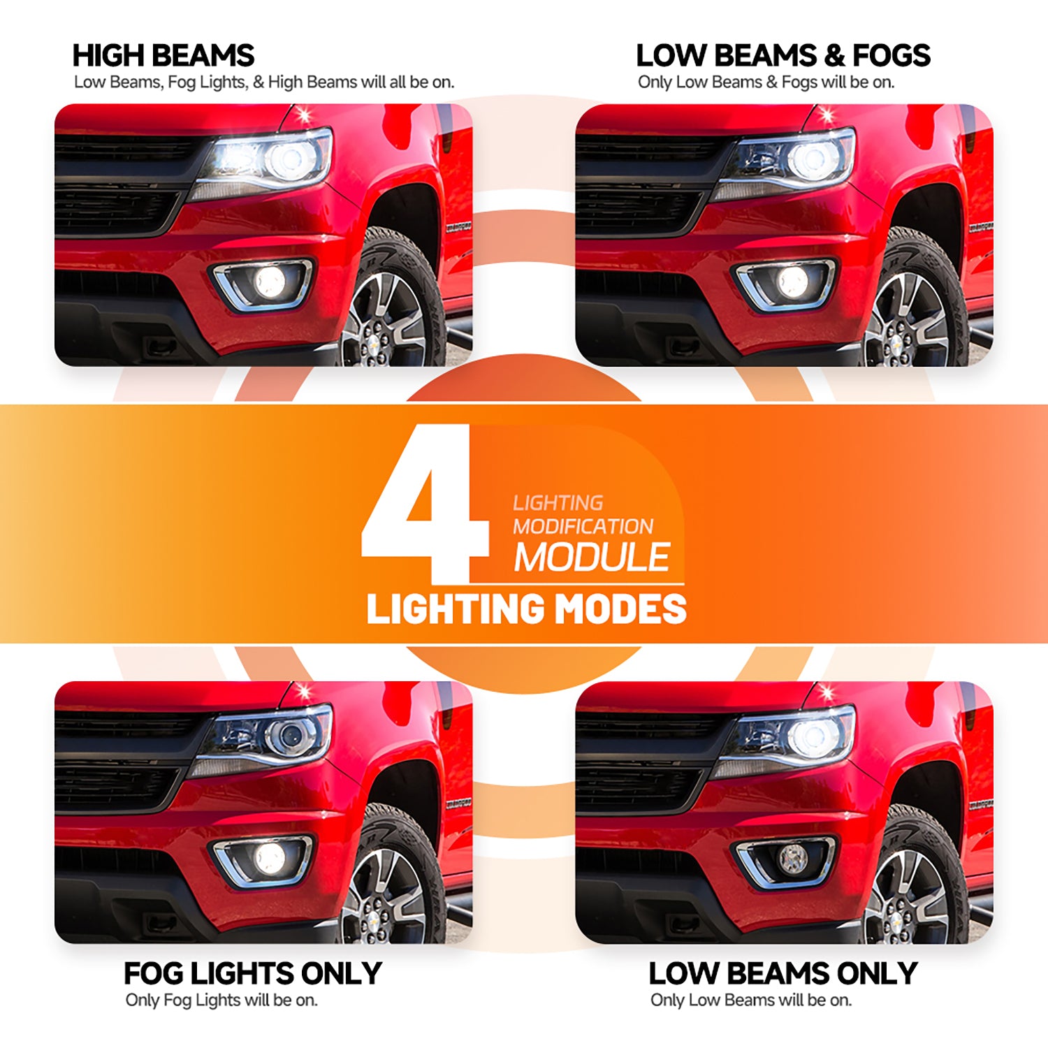 Faisceau adaptateur de feux antibrouillard toujours allumés, tous les feux Mod pour Chevrolet Colorado 2015-2022, etc.