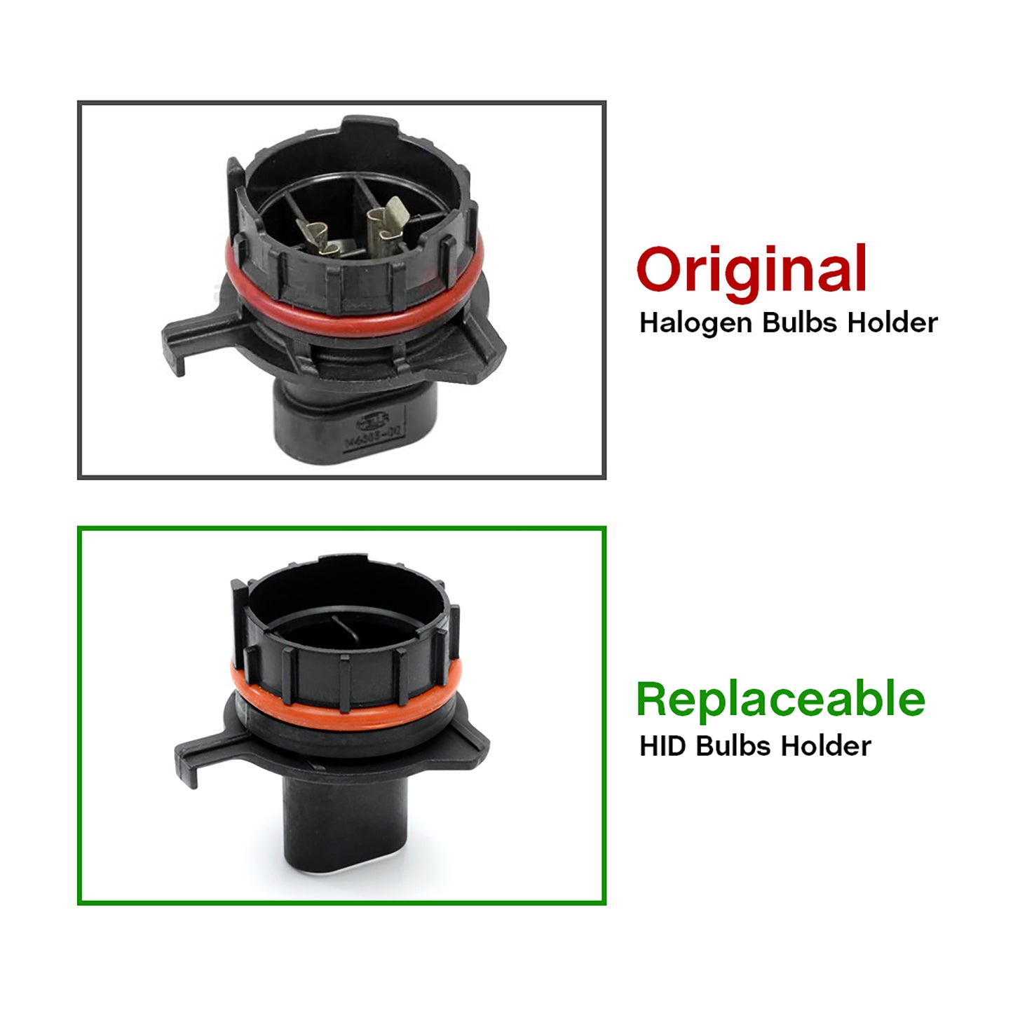 H7 HID Headlight Bulb Retainers For 1996-2000 BMW 5 Series E39, etc. - NS Auto Lighting