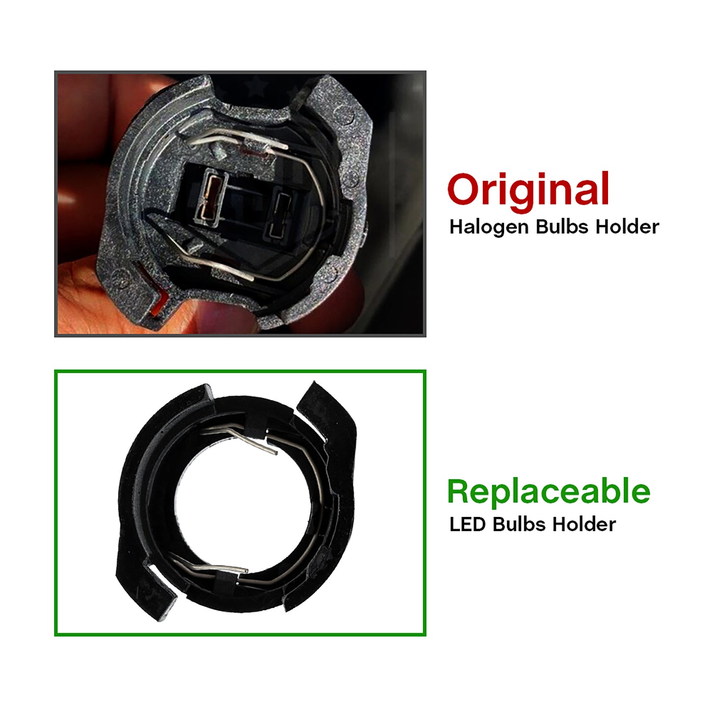 H7 LED HID Headlight Bulb Retainers For VW Passat B6, Renault Megane IV, etc. - NS Auto Lighting