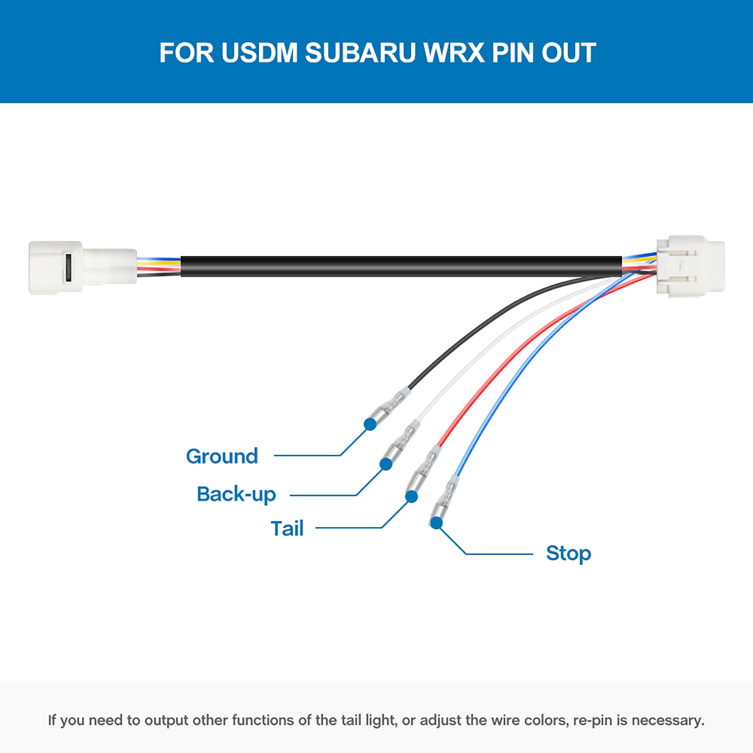 Faisceau de câbles prêt à l'emploi pour feu antibrouillard arrière de 4e frein pour Subaru WRX VB 2022+