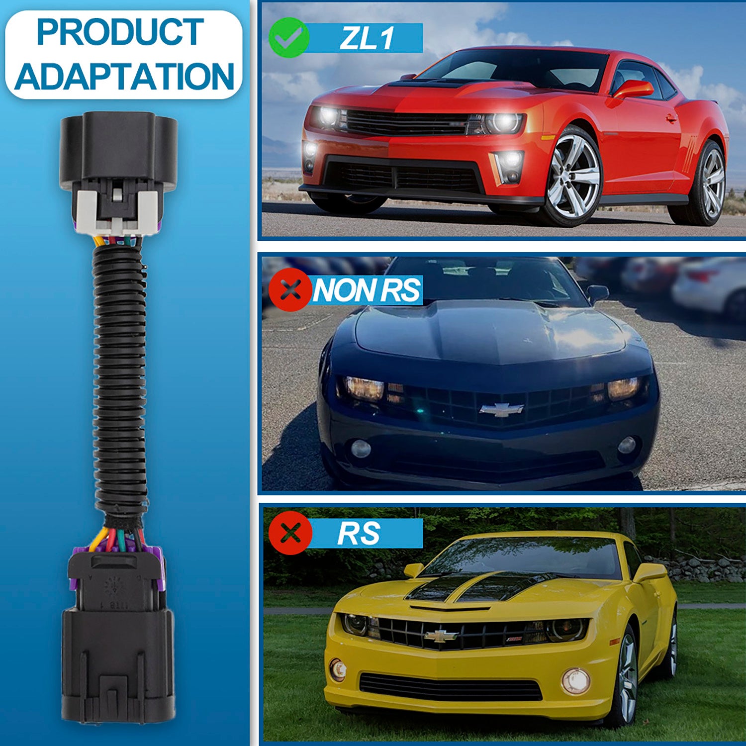 DRL-Kabelbaum für immer eingeschaltetes Tagfahrlicht-Adapter-Kit für Chevrolet Camaro ZL1 2012 2013 2014 2015 DRL-Jumper-Steuerung DRL-Nebelscheinwerfer nachts eingeschaltet, wenn Scheinwerfer eingeschaltet sind