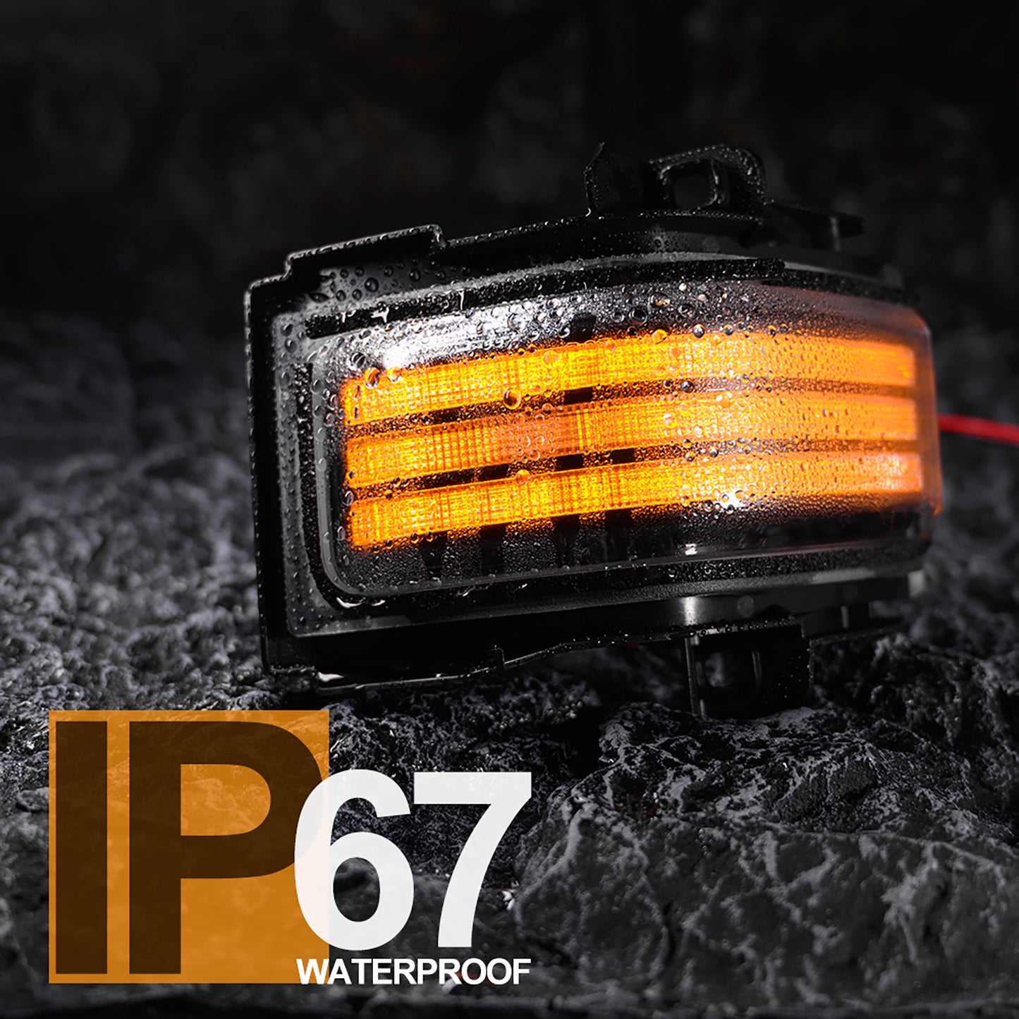 Clear Lens Switchback Dynamic LED Towing Mirror Marker Lights For 2015-2023 Ford F-Series - NS Auto Lighting