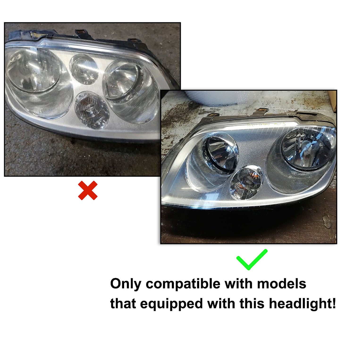 H7 LED HID Headlight Bulb Retainers For VW Touran, VW Caddy - NS Auto Lighting