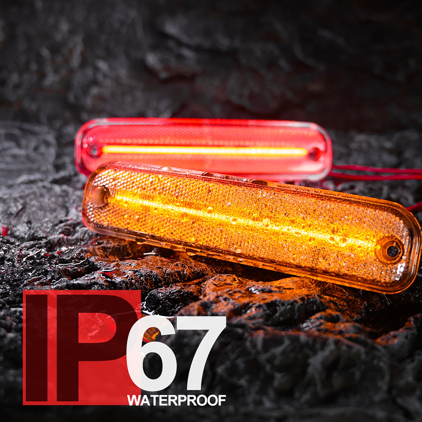 Clear Lens LED Front & Rear Side Marker Lights For 1973-1980 Chevrolet GMC C/K Series Trucks, etc. - NS Auto Lighting
