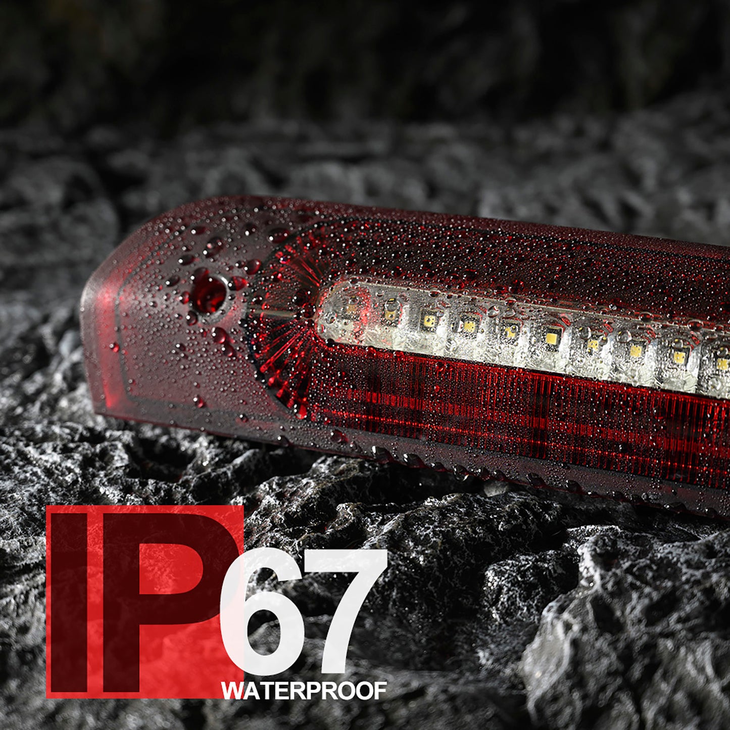 Red Lens F1 Style Strobe LED Third Brake Light For 2002-2009 Dodge Ram - NS Auto Lighting