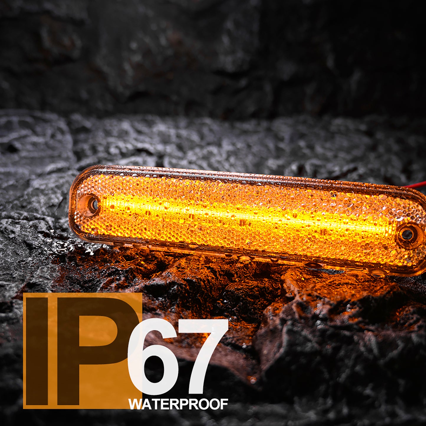 Clear Lens LED Front Bumper Side Marker Lights For 1973-1987 Chevrolet GMC C/K Series Trucks, etc. - NS Auto Lighting