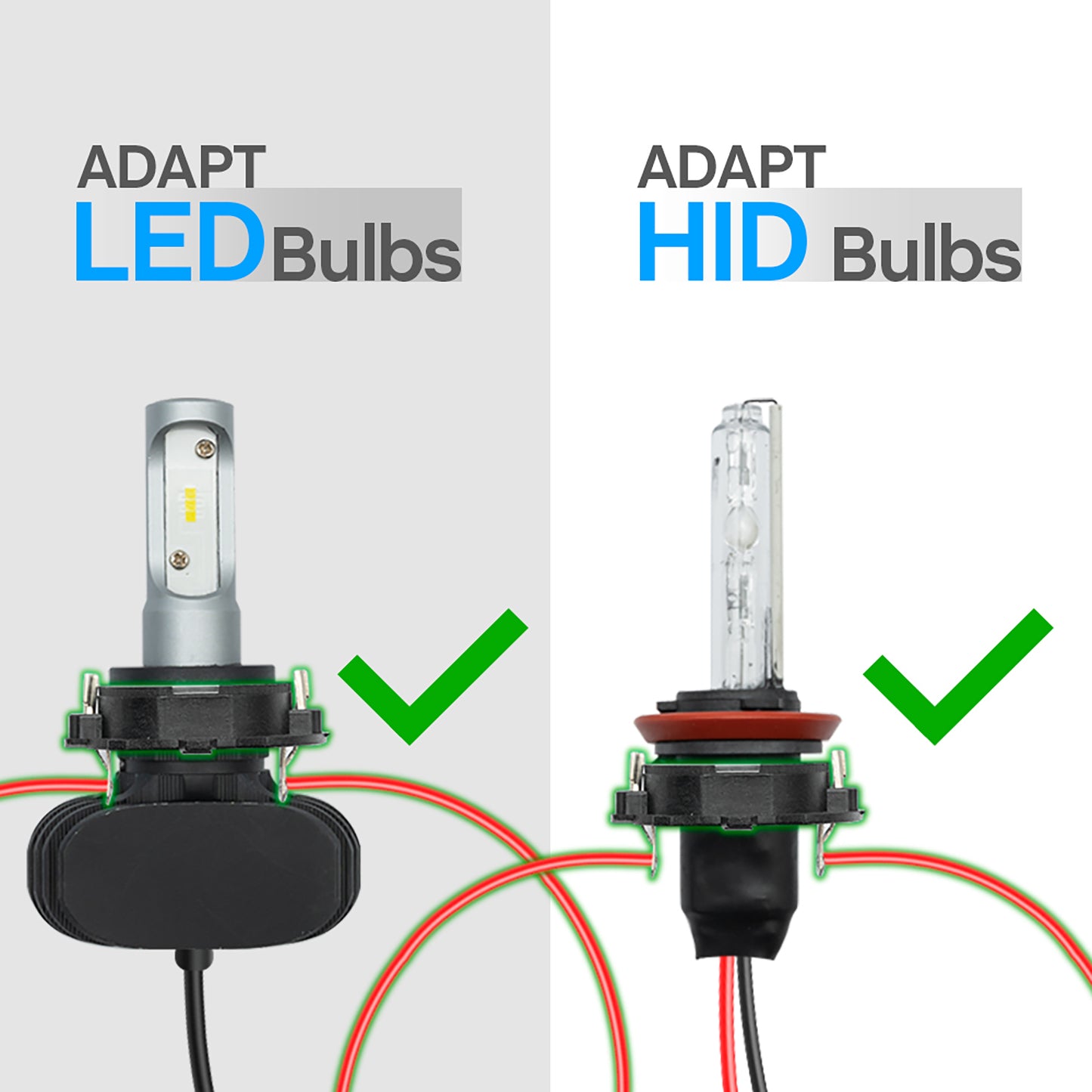 H7 LED HID Headlight Bulb Retainers For VW Jetta, VW Golf GTI, etc. - NS Auto Lighting