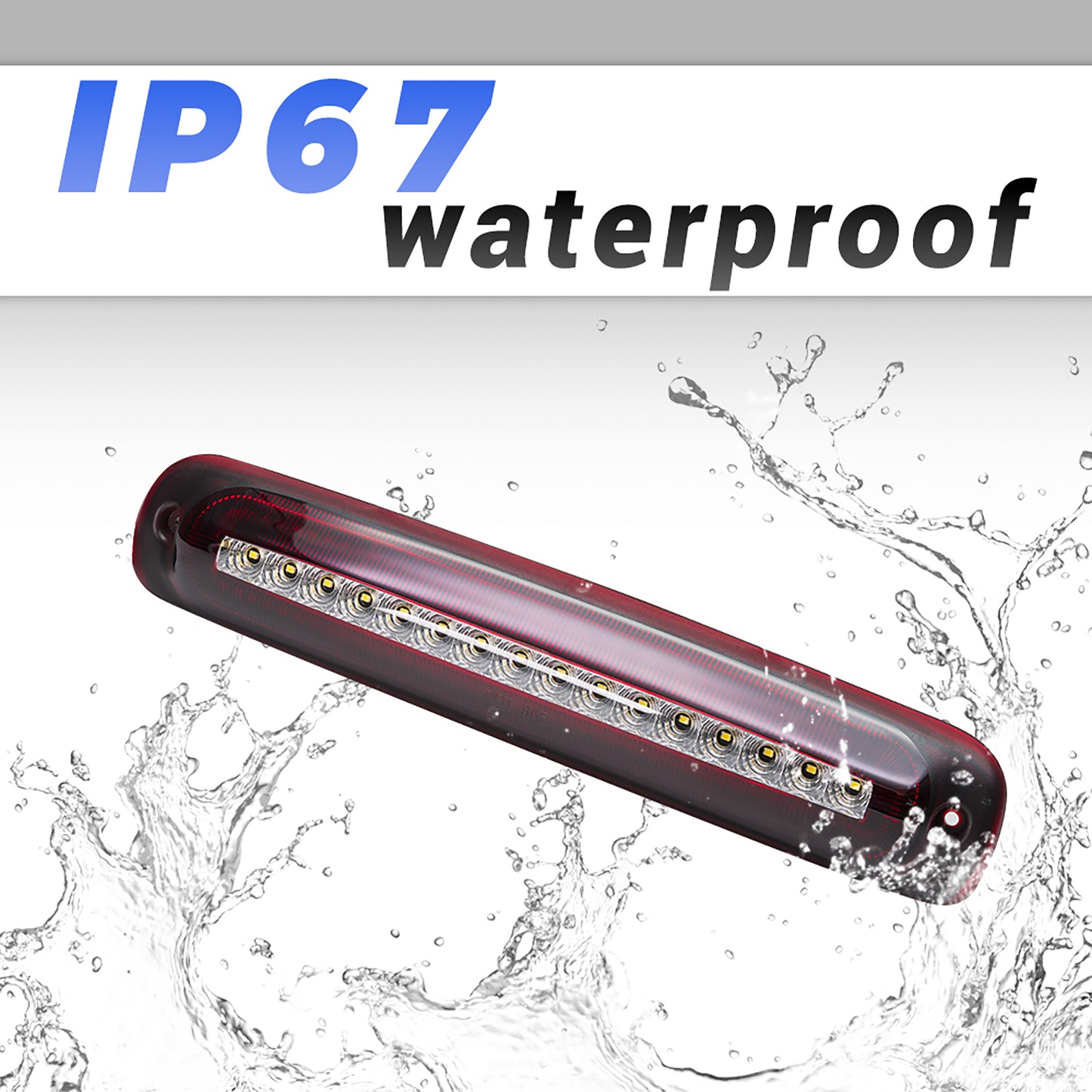 Red Lens F1 Style Strobe LED Third Brake Light For 1999-2007 Chevrolet Silverado, GMC Sierra - NS Auto Lighting