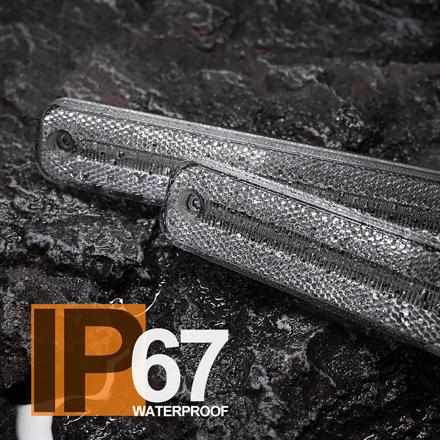 Clear Lens LED Front&Rear Side Marker Lights For 1973-1979 Ford F-Series, etc. - NS Auto Lighting