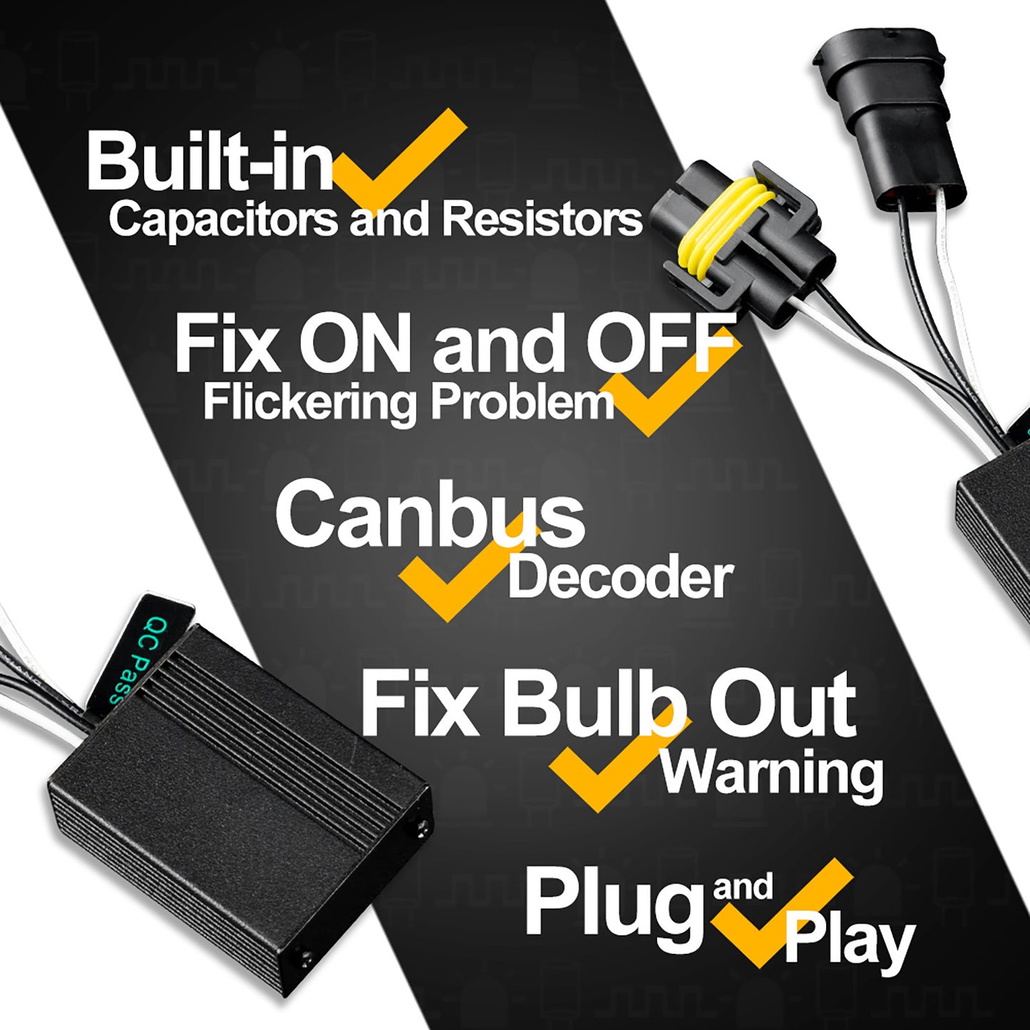 H11 H8 LED CANBUS 30OHM Load Resistors