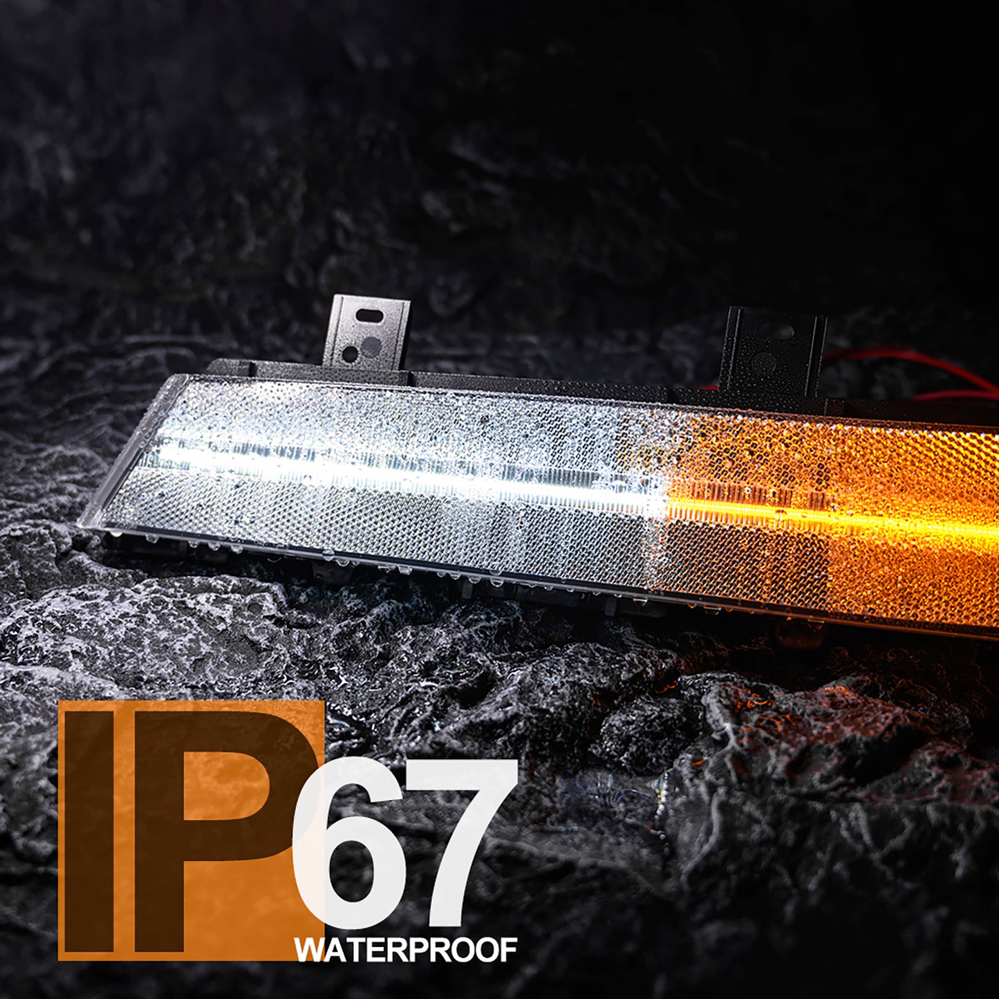 Clear Lens Switchback Dynamic LED Front Turn Signal & Side Marker Lights For 1991-1996 Chevrolet Corvette C4 - NS Auto Lighting