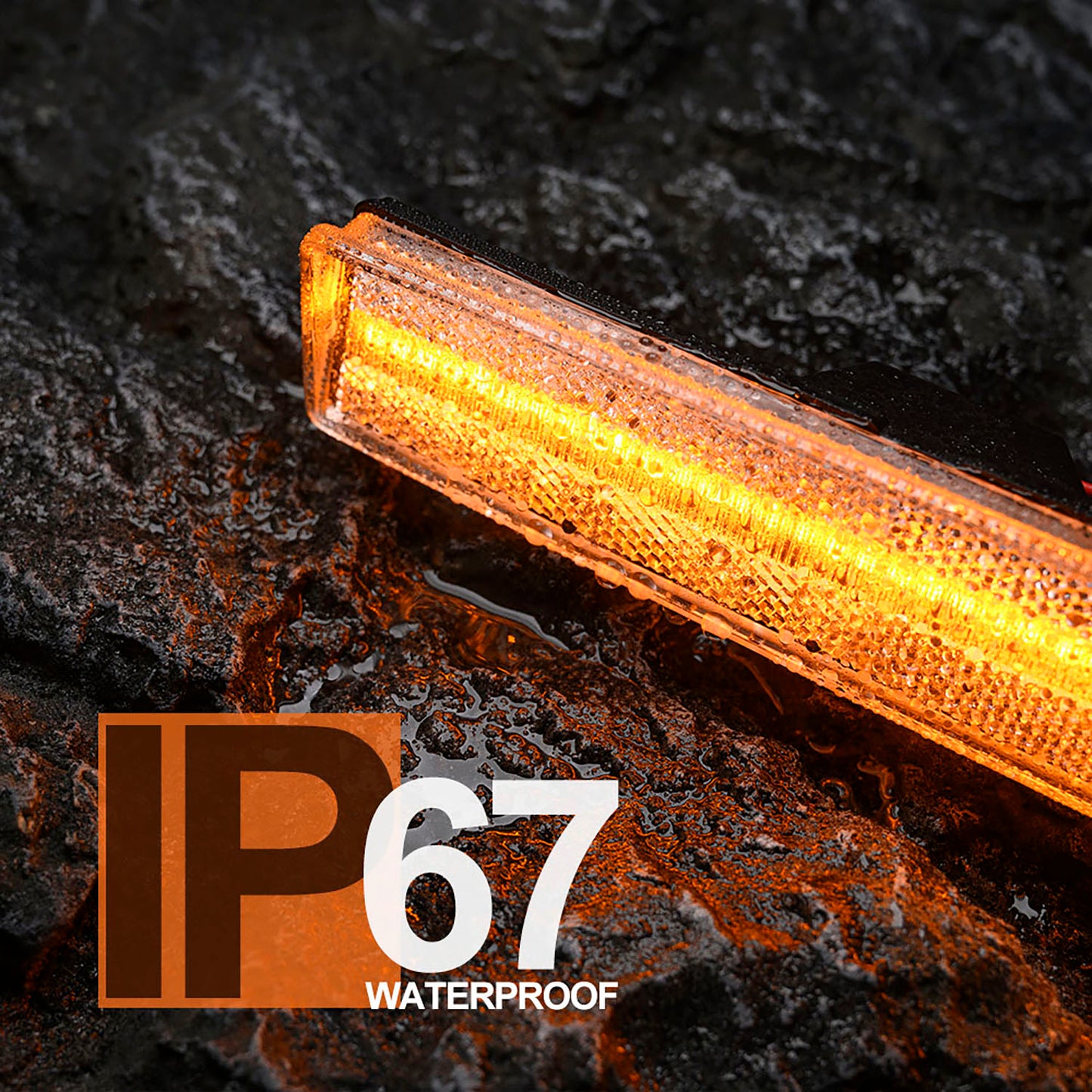 Clear Lens Amber LED Front Side Marker Lights For 1980-1986 Ford F-Series, etc. - NS Auto Lighting