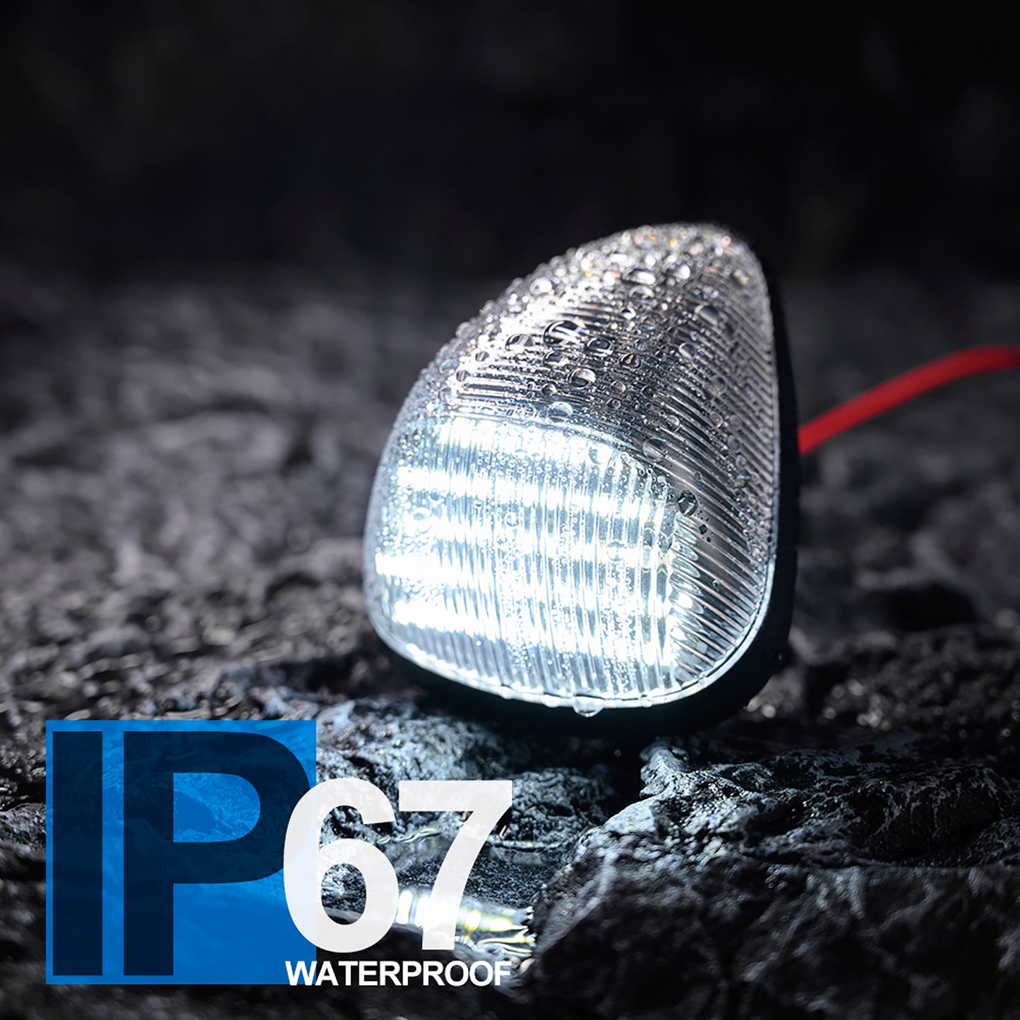 Clear Lens White LED Cab Roof Lights For 1999-2016 Ford Super Duty, etc. - NS Auto Lighting