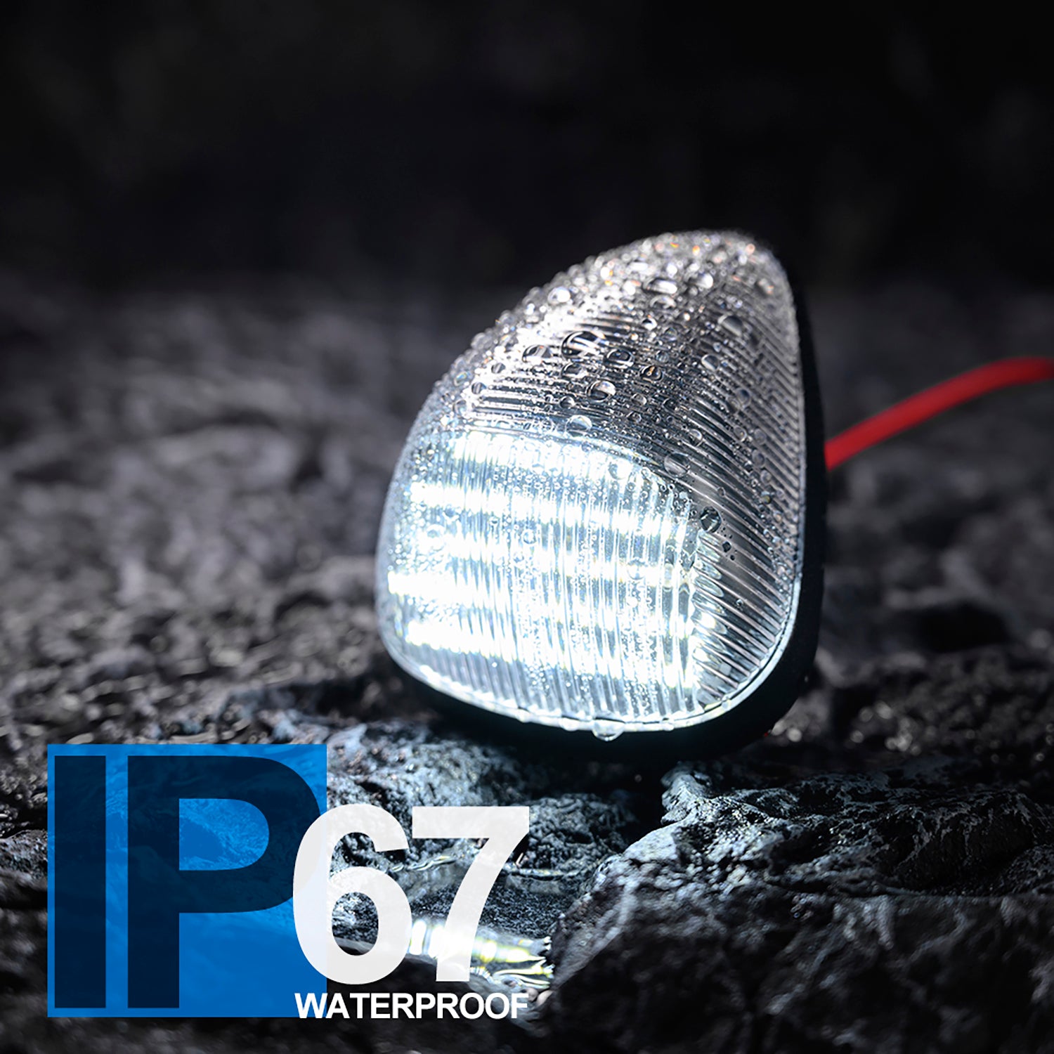 Clear Lens White LED Cab Roof Lights For 1999-2016 Ford Super Duty, etc. - NS Auto Lighting