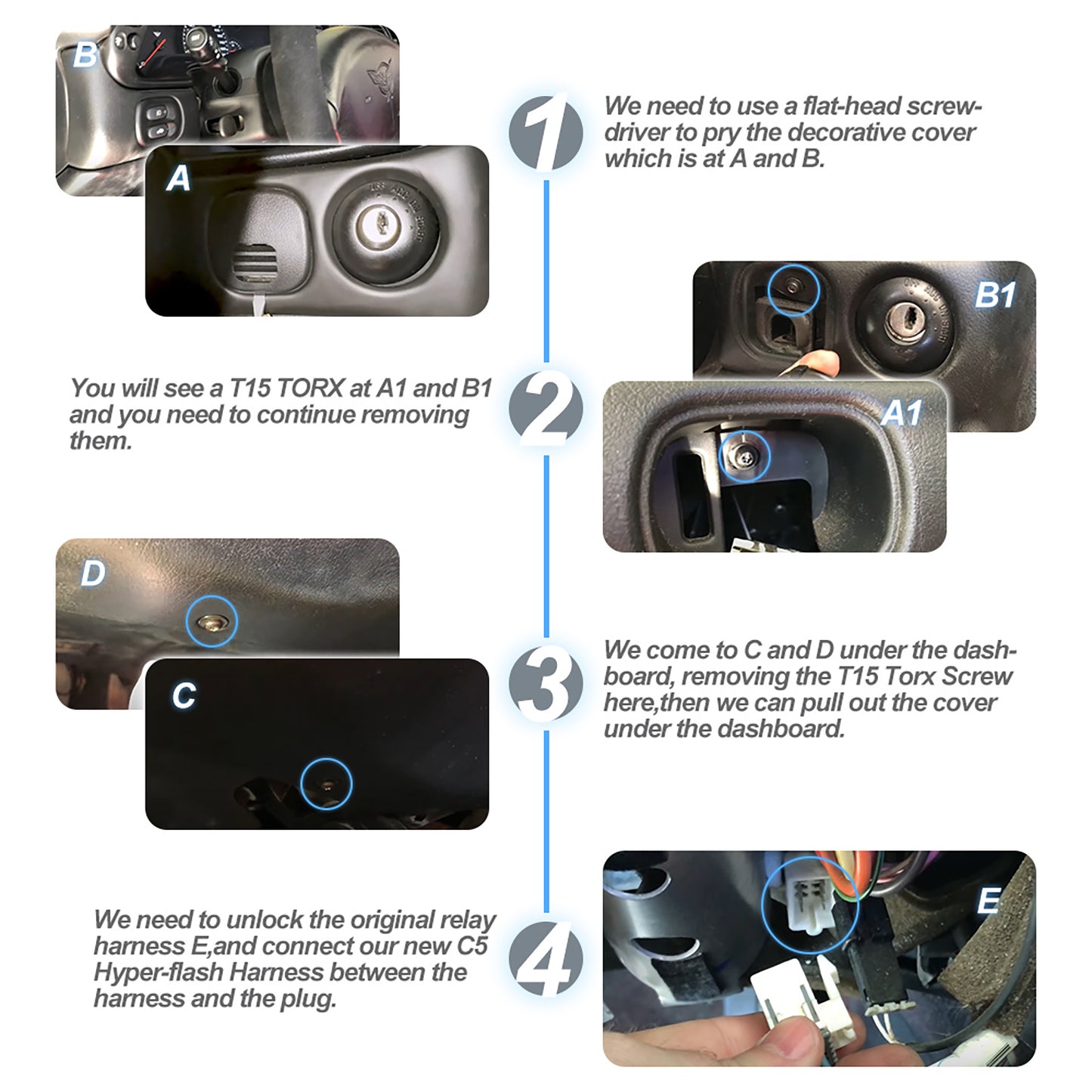 LED Turn Signal Light Flasher Relay For 1997-2004 Chevrolet Corvette C5 - NS Auto Lighting