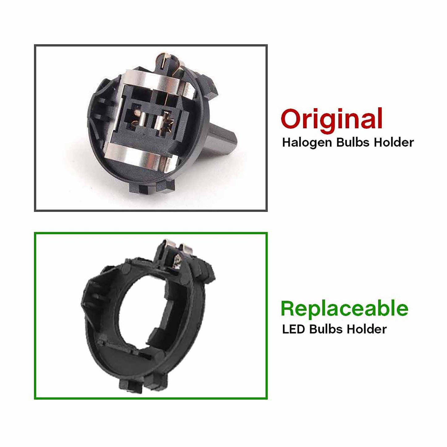 H7 LED HID Headlight Bulb Retainers For VW Golf GTI, VW Tiguan, etc. - NS Auto Lighting