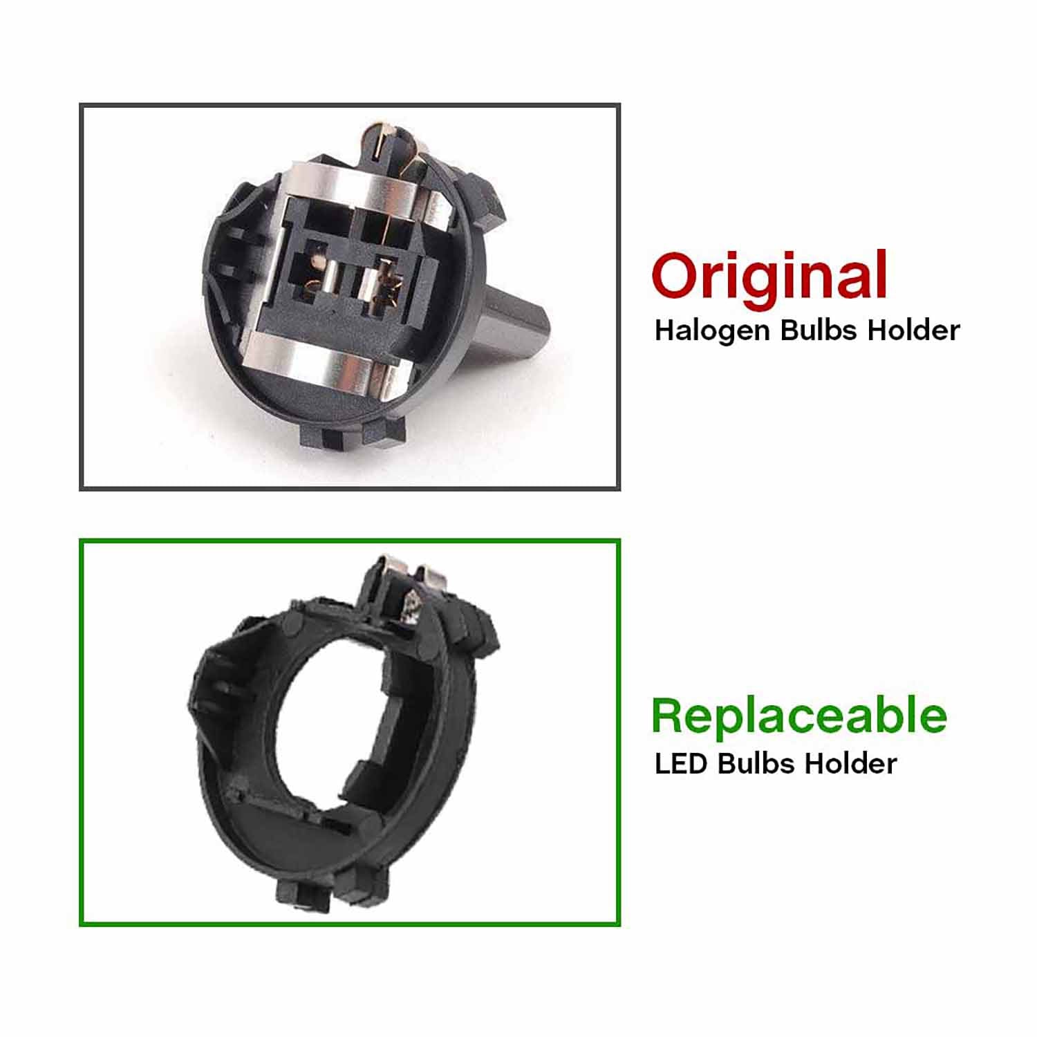 H7 LED HID Headlight Bulb Retainers For VW Golf GTI, VW Tiguan, etc. - NS Auto Lighting