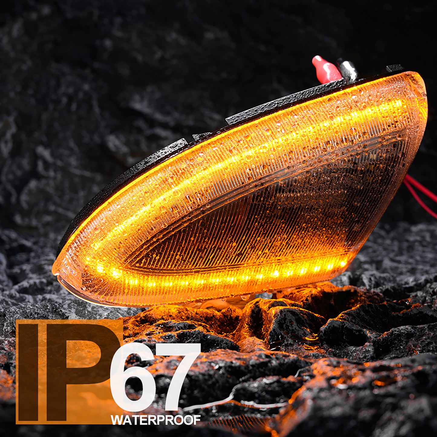 Clear Lens Dynamic Switchback LED Side Mirror Turn Signal & Puddle Lights For 2009-2023 Dodge Ram - NS Auto Lighting