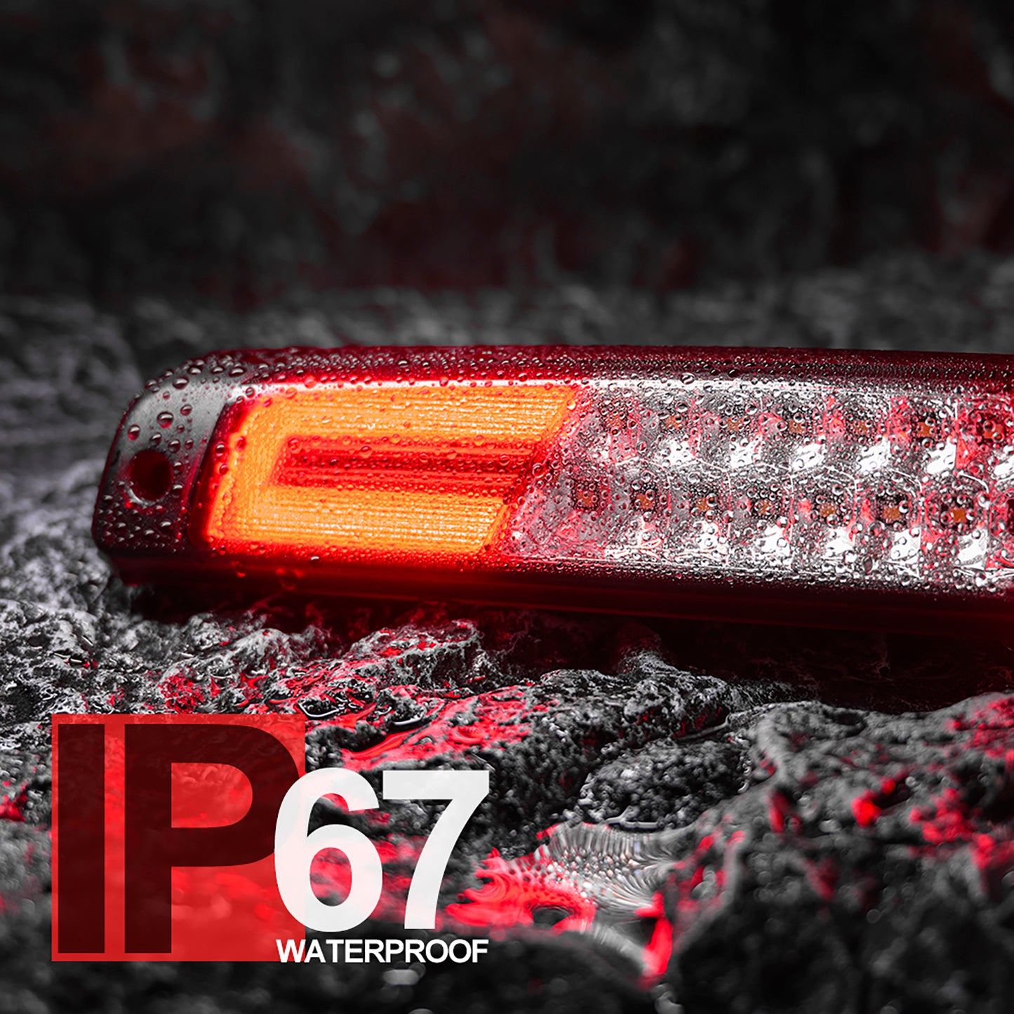Red Lens Double C-Shaped LED Third Brake Light For 1994-2002 Dodge Ram - NS Auto Lighting