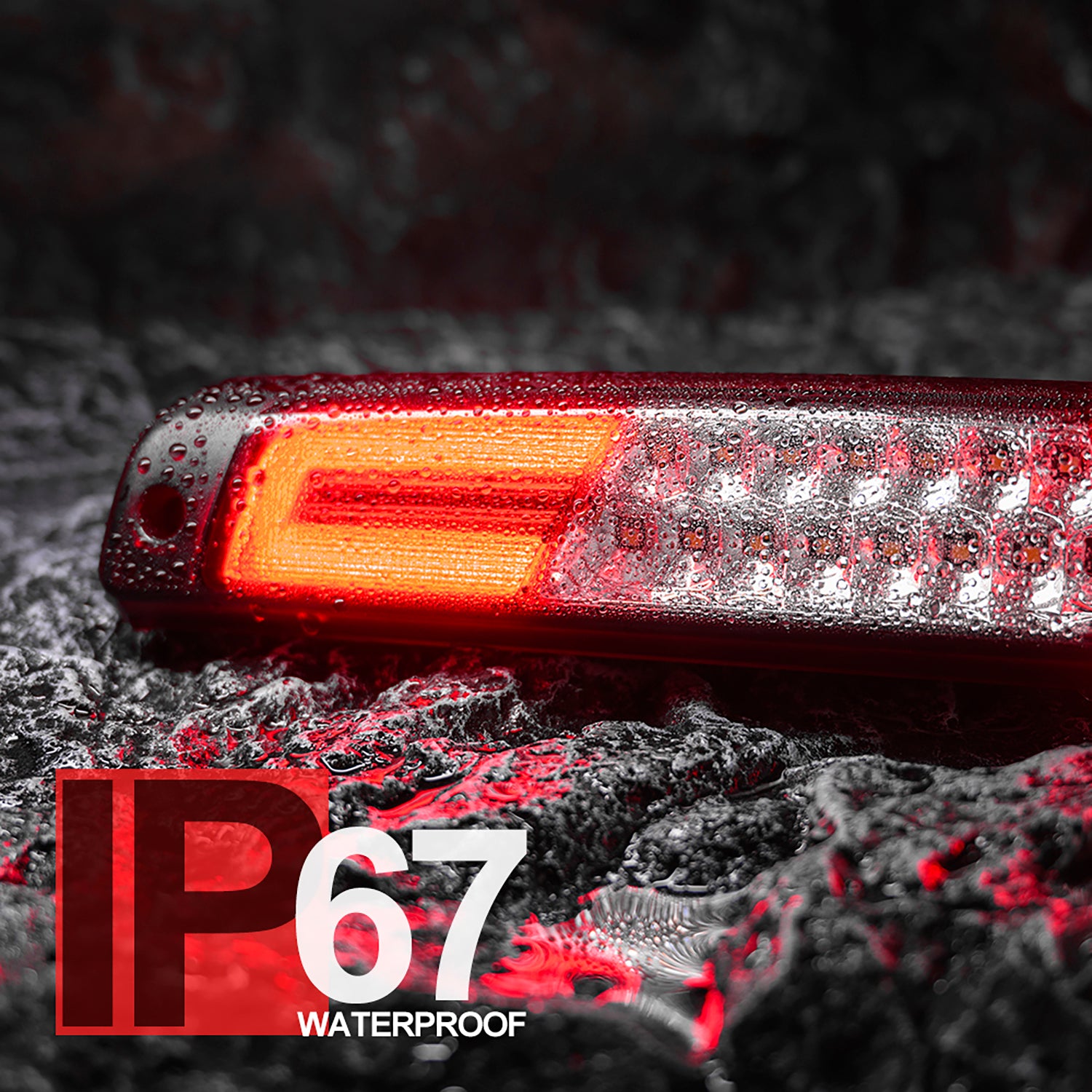 Red Lens Double C-Shaped LED Third Brake Light For 1994-2002 Dodge Ram - NS Auto Lighting