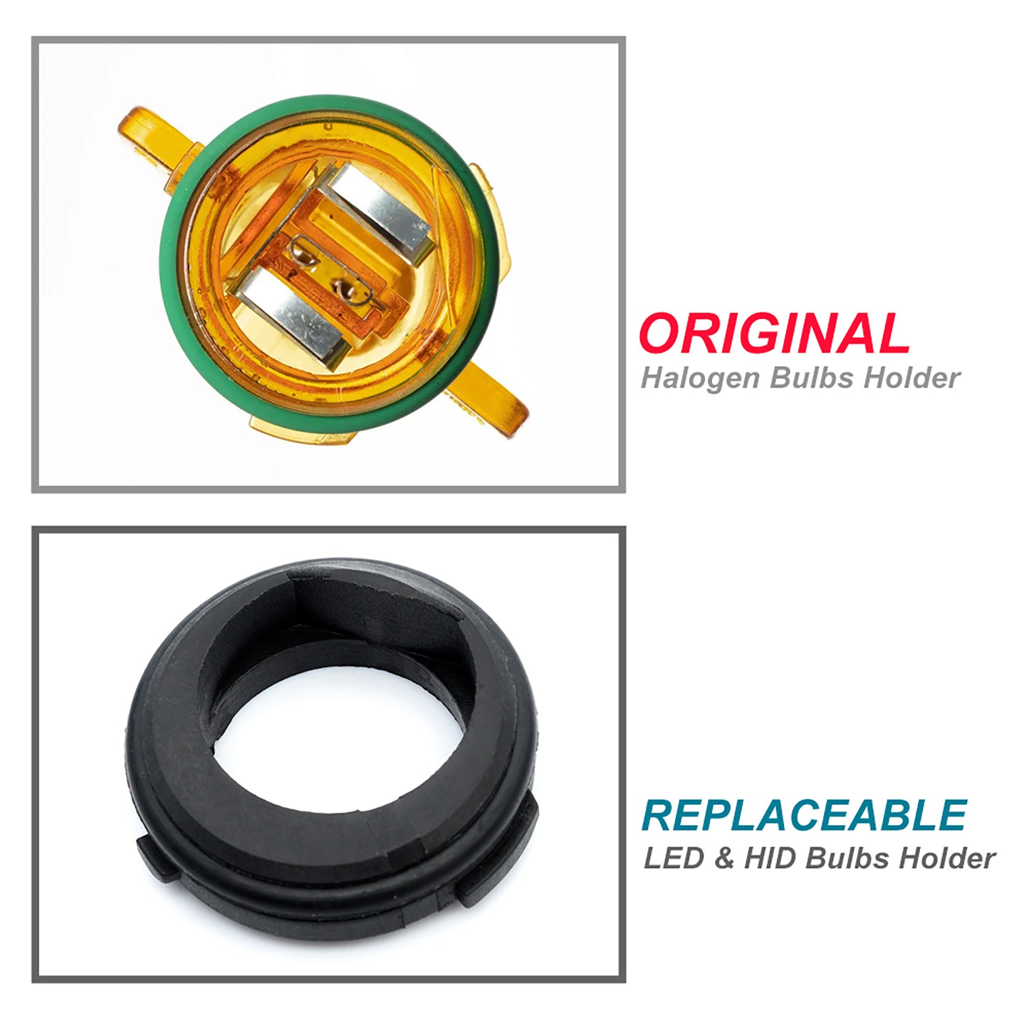 H1 LED HID Fog Light Bulb Retainers For Volvo S60, V70, etc. - NS Auto Lighting