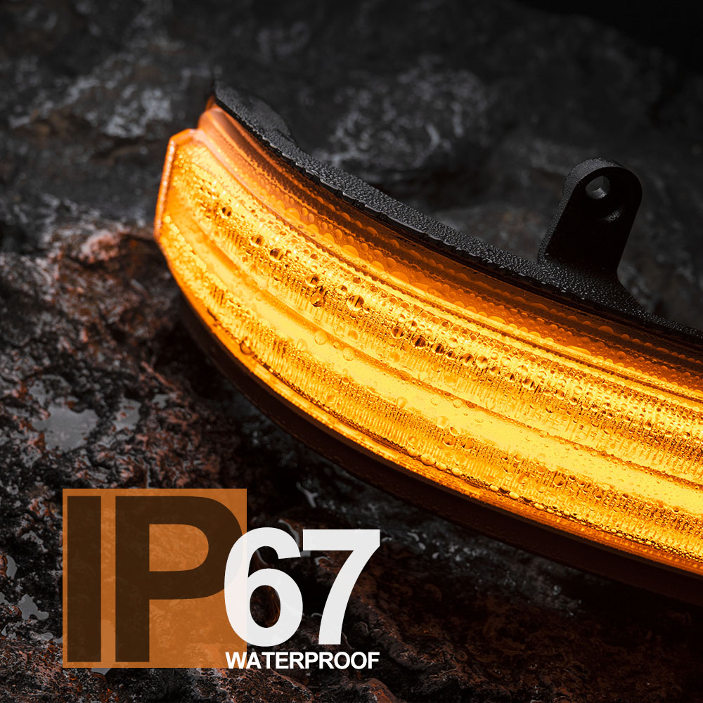 Clear Lens Dynamic LED Side Mirror Turn Signal Lights For 2019-2024 Dodge Ram 1500 DT - NS Auto Lighting