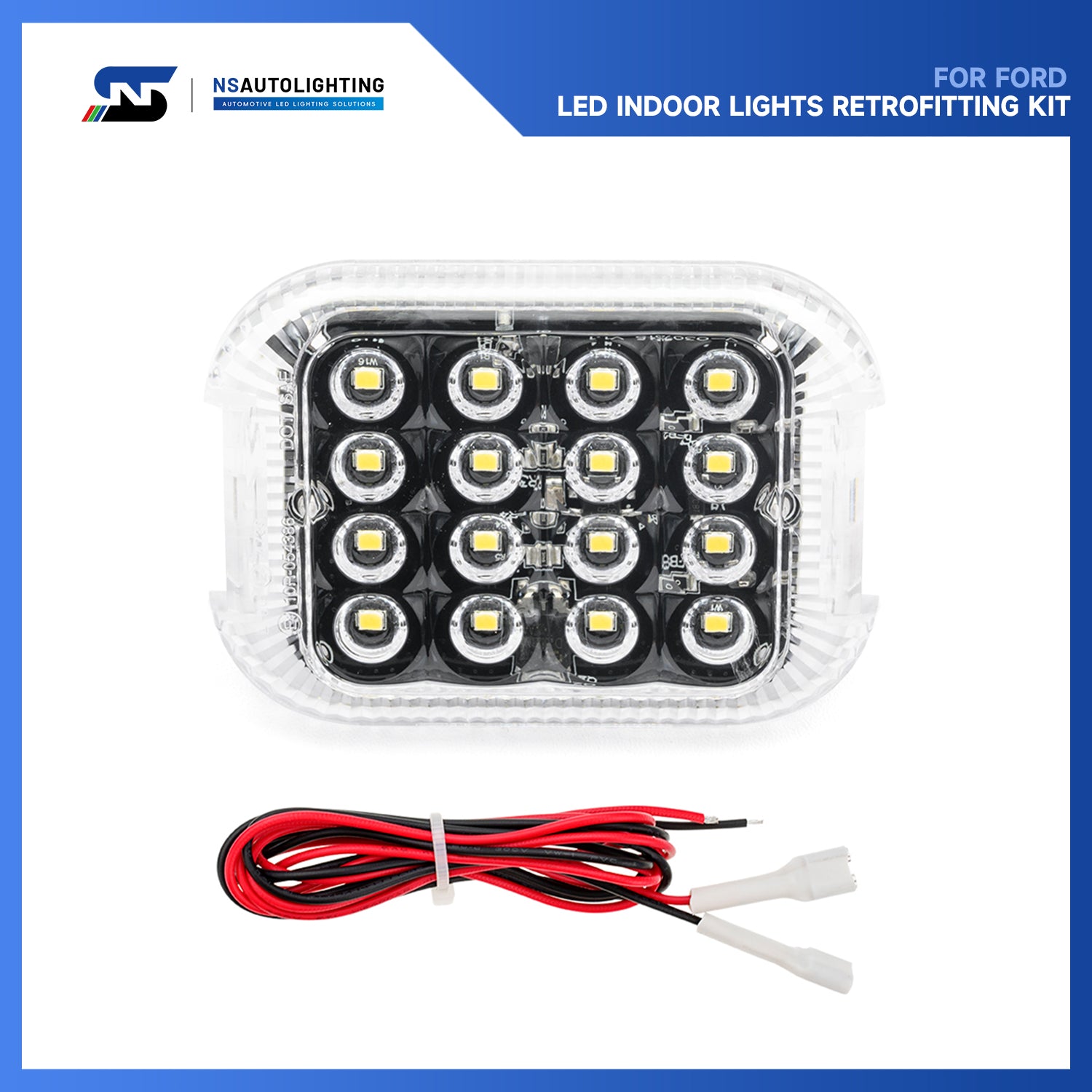 1 x LED-Nachrüstleuchte für den Laderauminnenraum, für Ford Transit 150 250 350 usw. ab 2015.